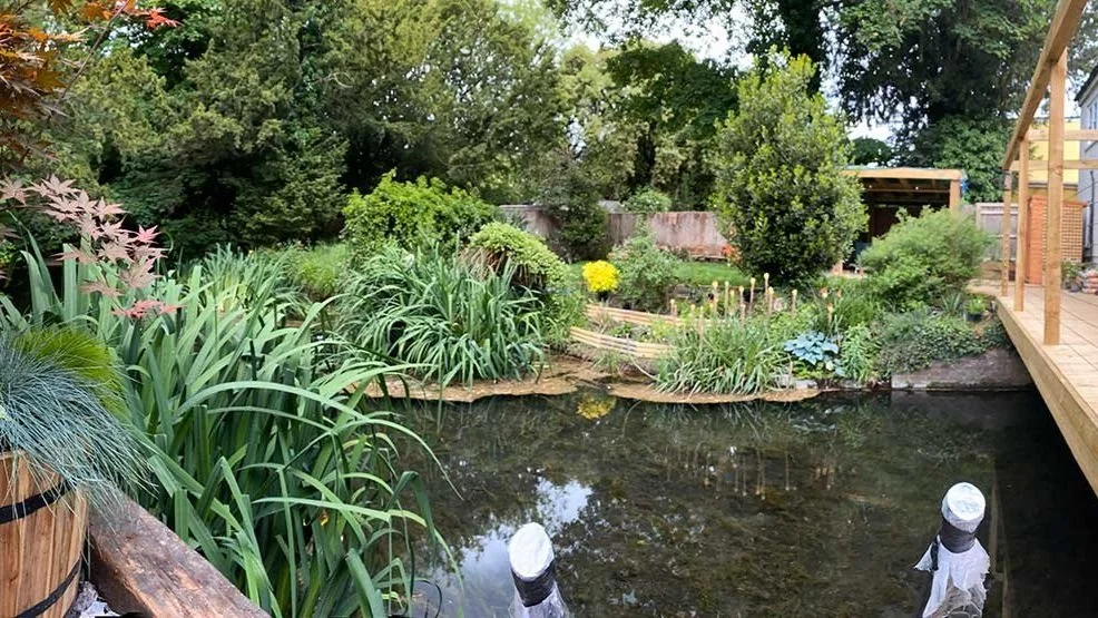 Beautiful river side garden designed by OX Garden Design
