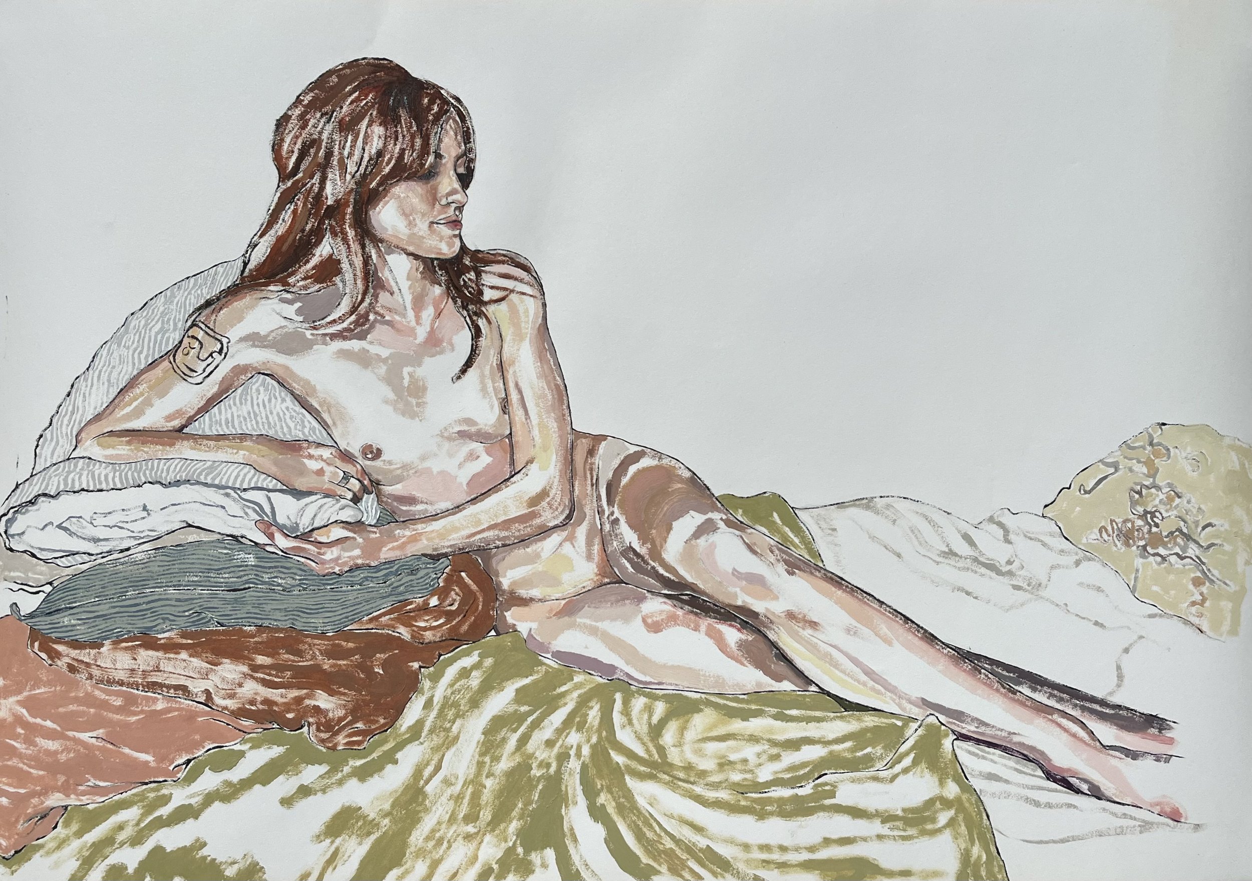 ‘Tawn’
Oil paint on paper.
56 x 81 cm, 2024