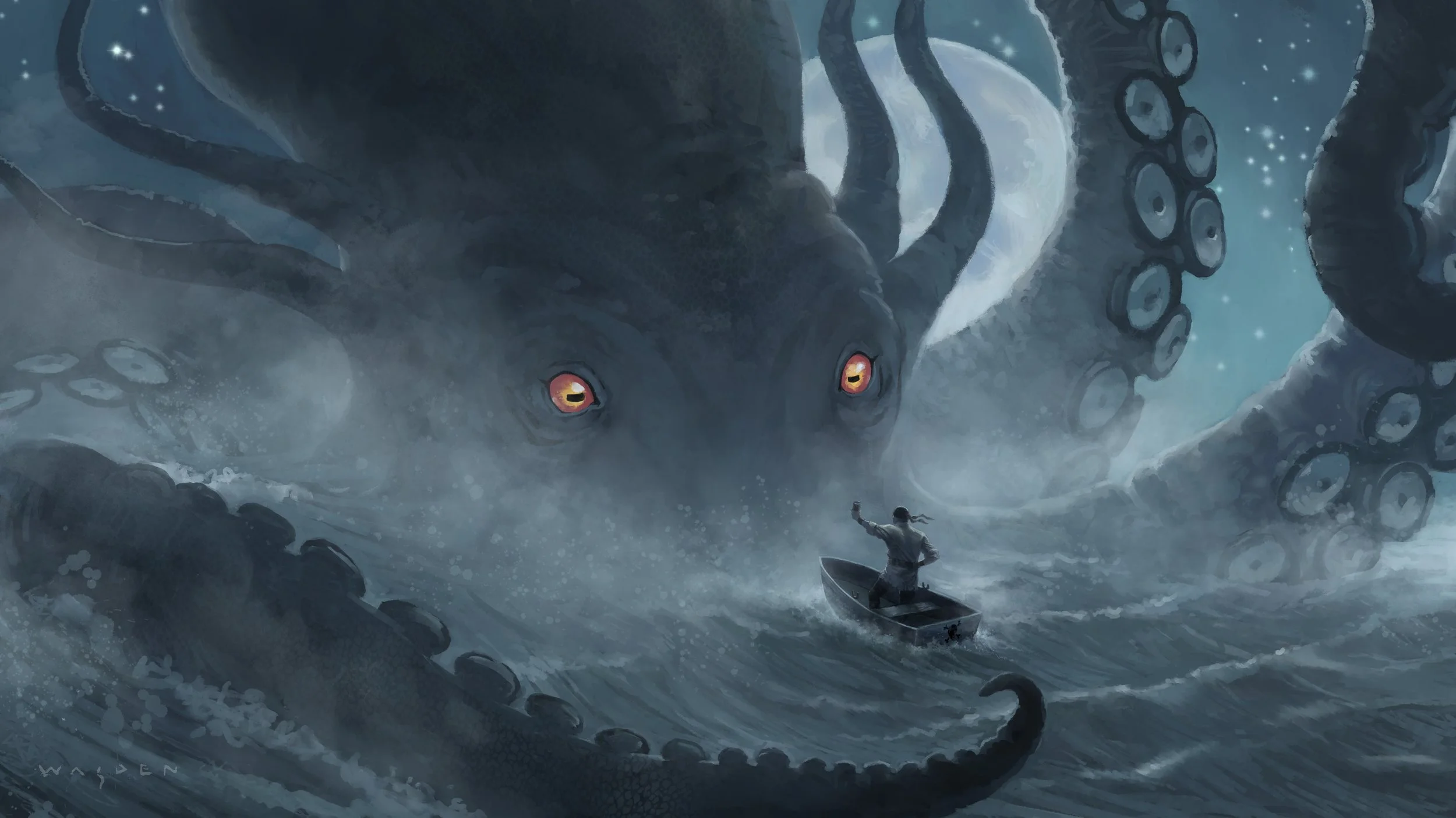 “The Kraken,” album art for Sail North, 2026, www.sailnorthmusic.com