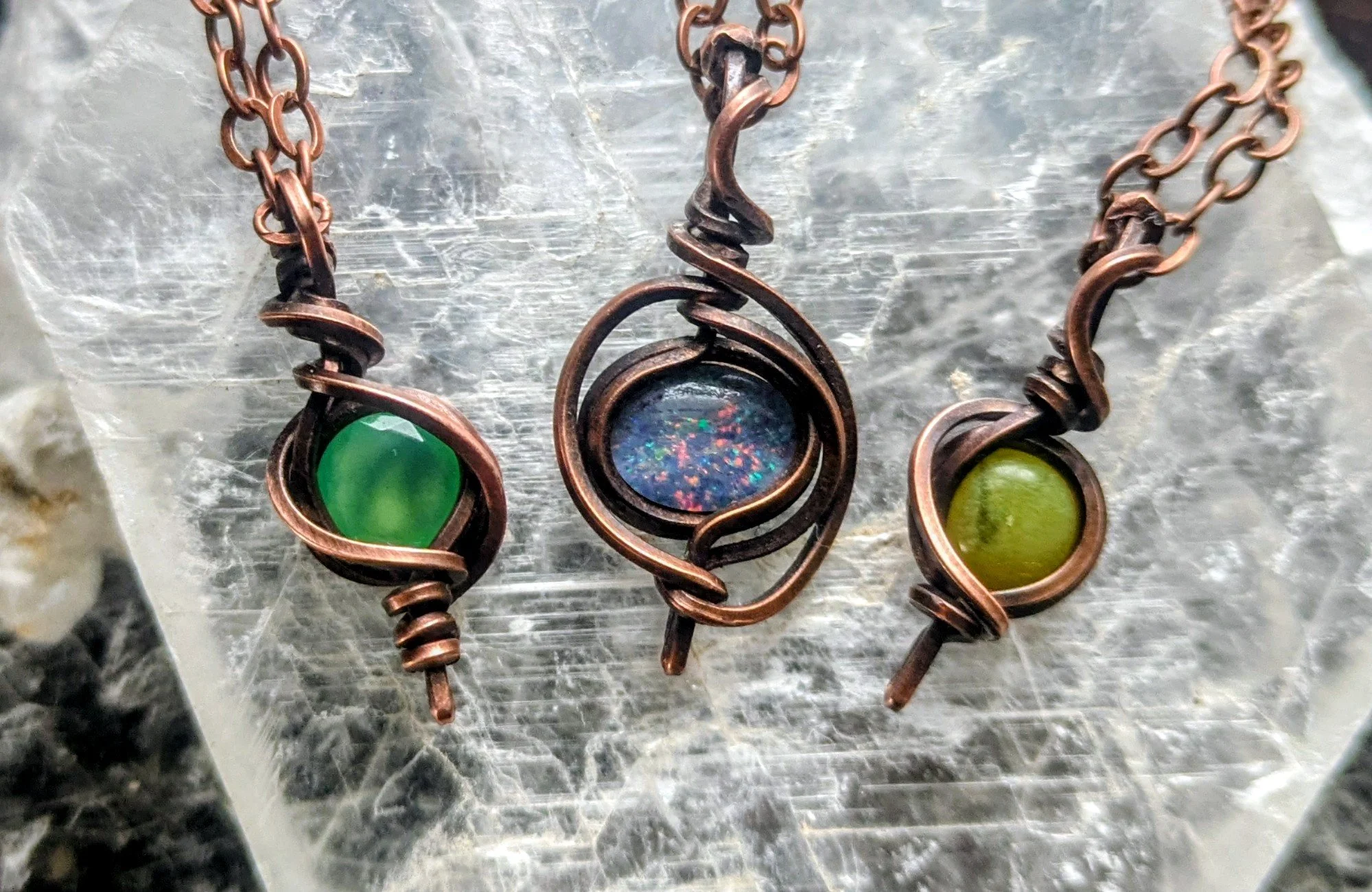 Elegant Torch Pendant- Copper, Silver, Gold