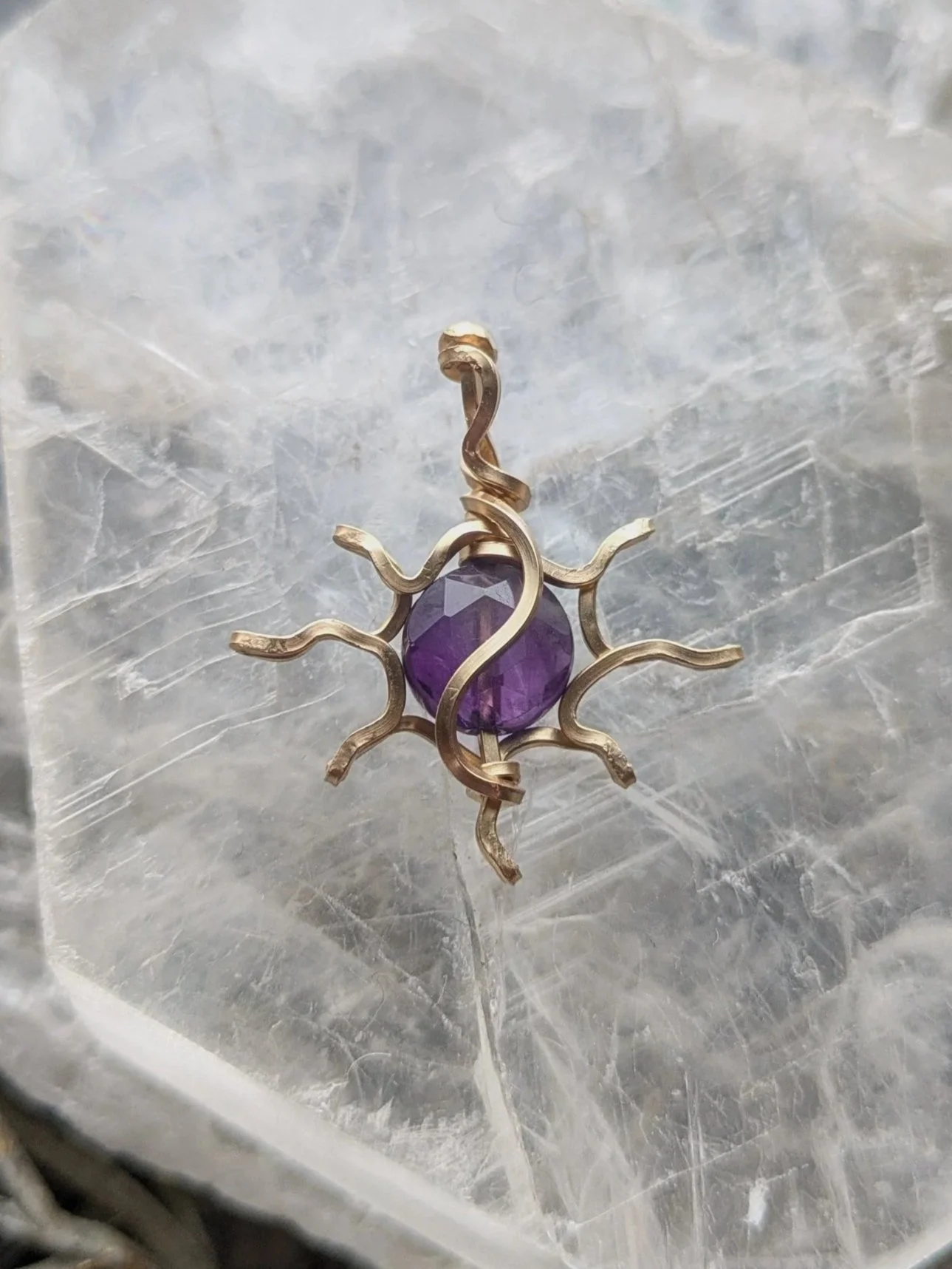 Sunflare Pendant- Copper, Silver, Gold