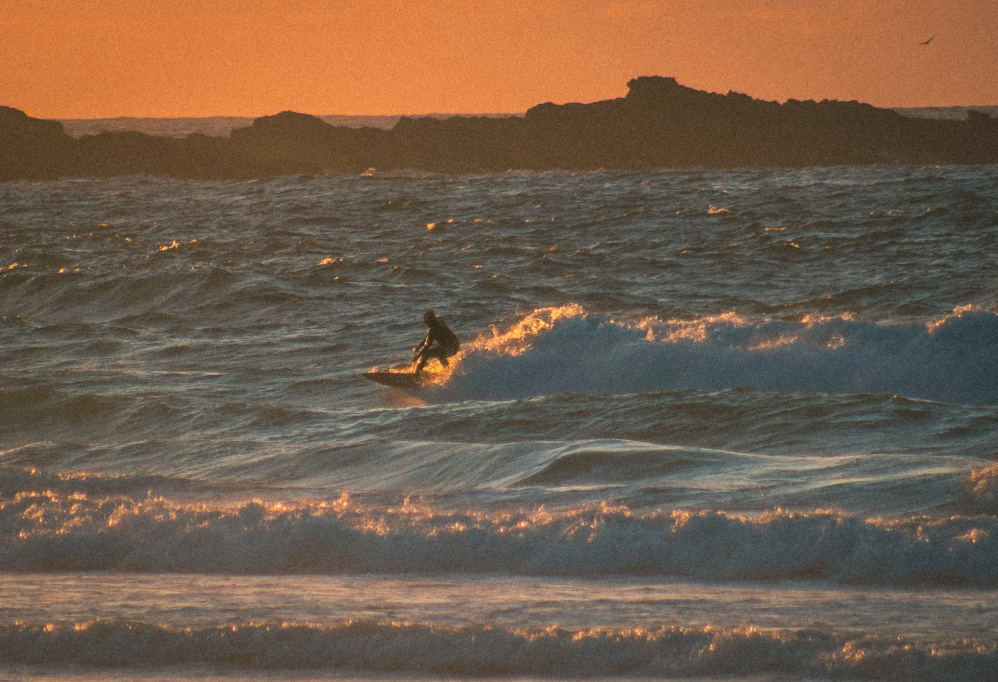 	
Surfer hitting the waves in St Ives.