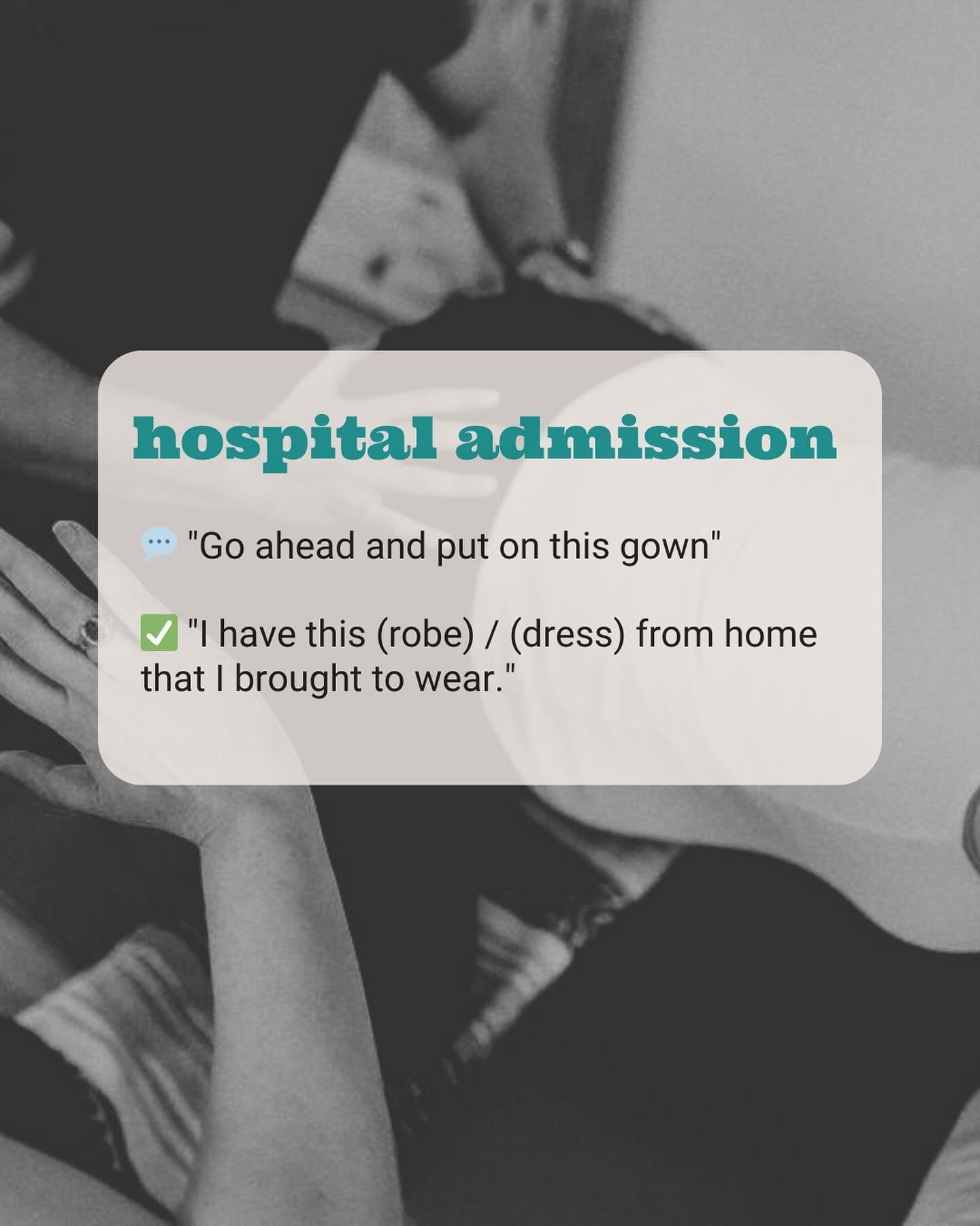 You have options 🙂

While a lot of the hospital admission process feels routine and sterile, you have options that may help you feel more comfortable and more confident as you make that transition from home to hospital. 😊

#birthdoula #birth #doula
