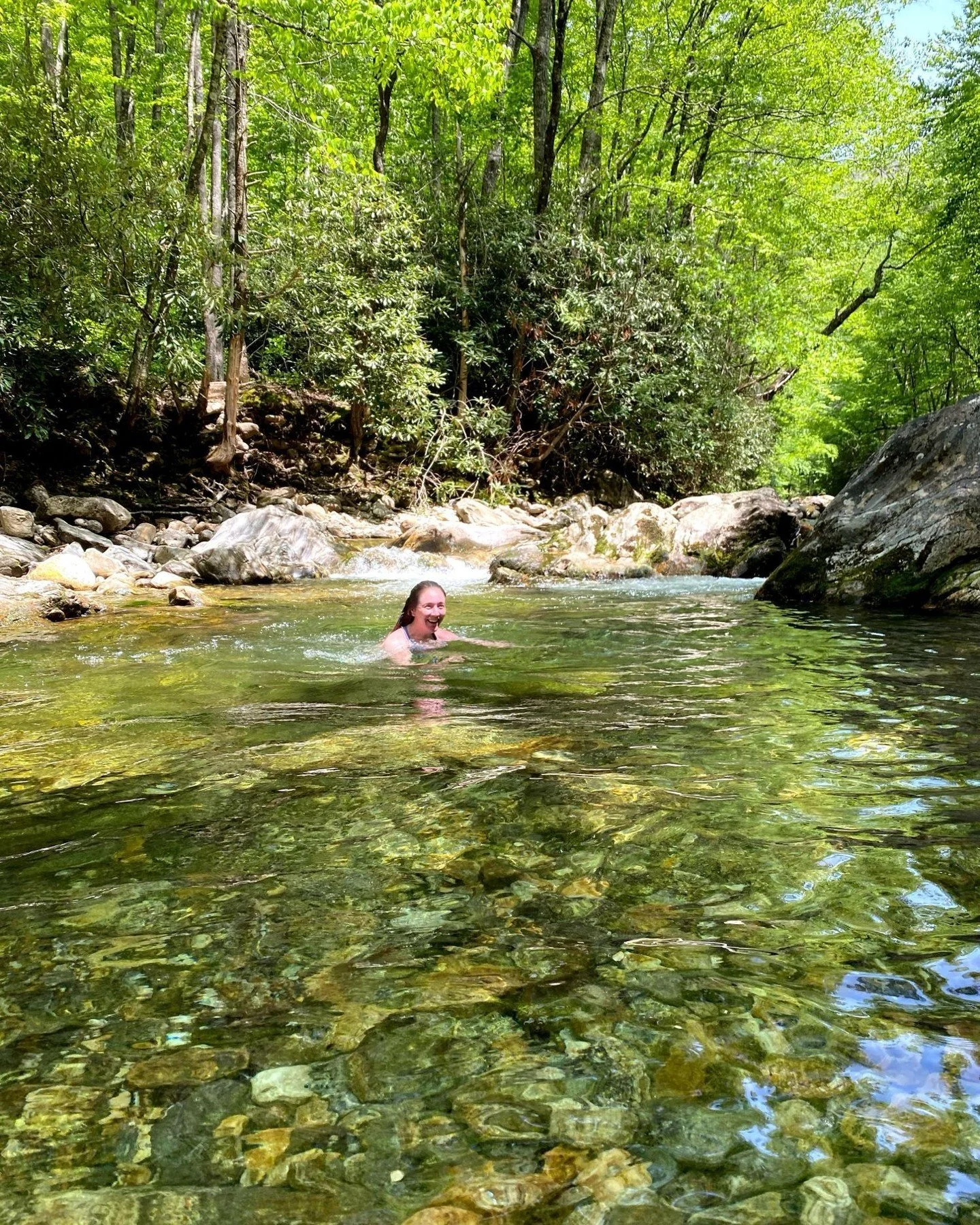You know&hellip;sometimes it&rsquo;s good to be uncomfortable. 

The water was COLD and I only stayed in for probably like 10 seconds. 

I was ~20 weeks pregnant with my first baby and gosh darn it we were LIVIN&rsquo; 😎

Sometimes I think the whole
