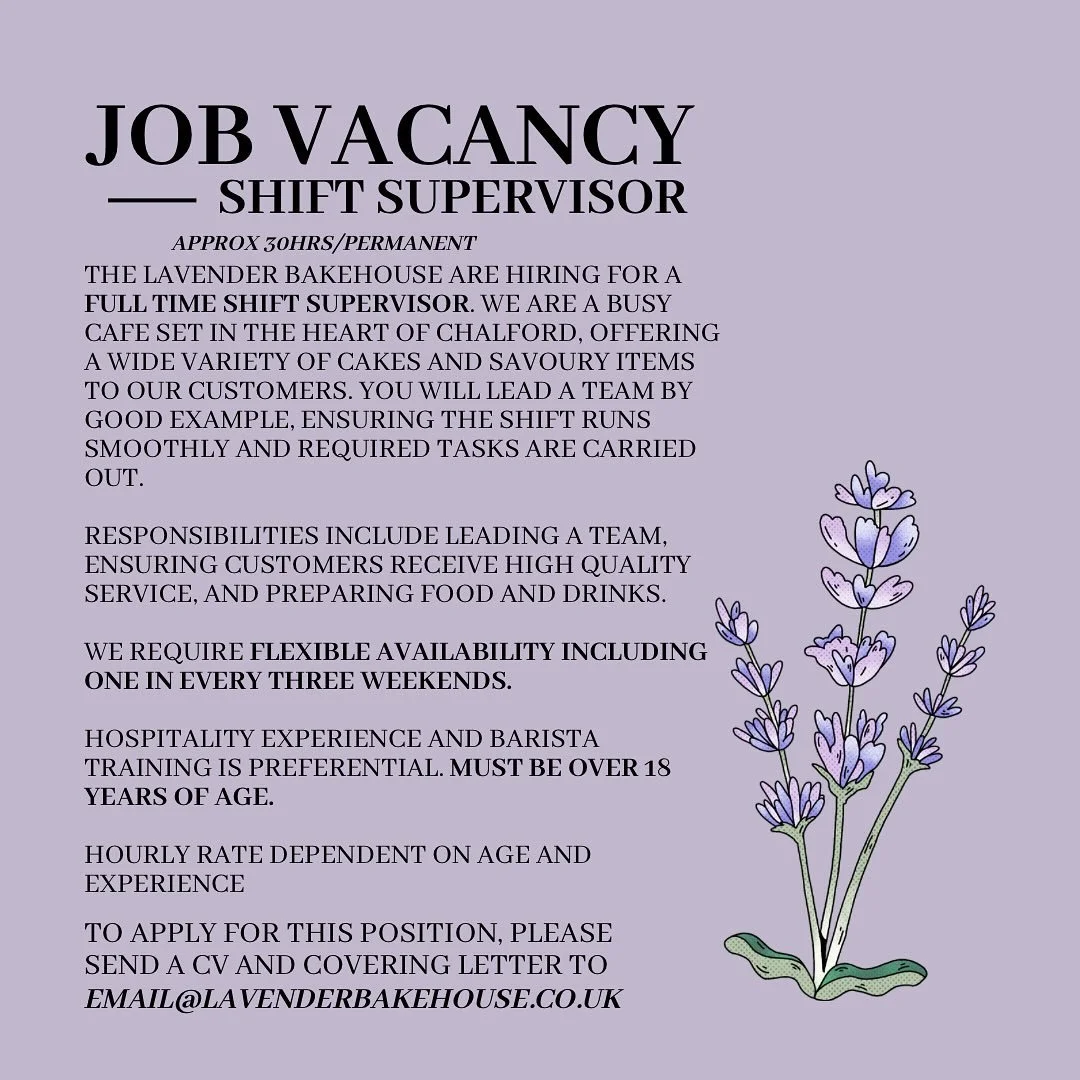 ⭐️RECRUITING⭐️

We are looking for a friendly shift supervisor to help us in our busy cafe. The ideal candidate will be reliable and preferably have experience in hospitality - however this is not essential as full training will be provided. 
If you 