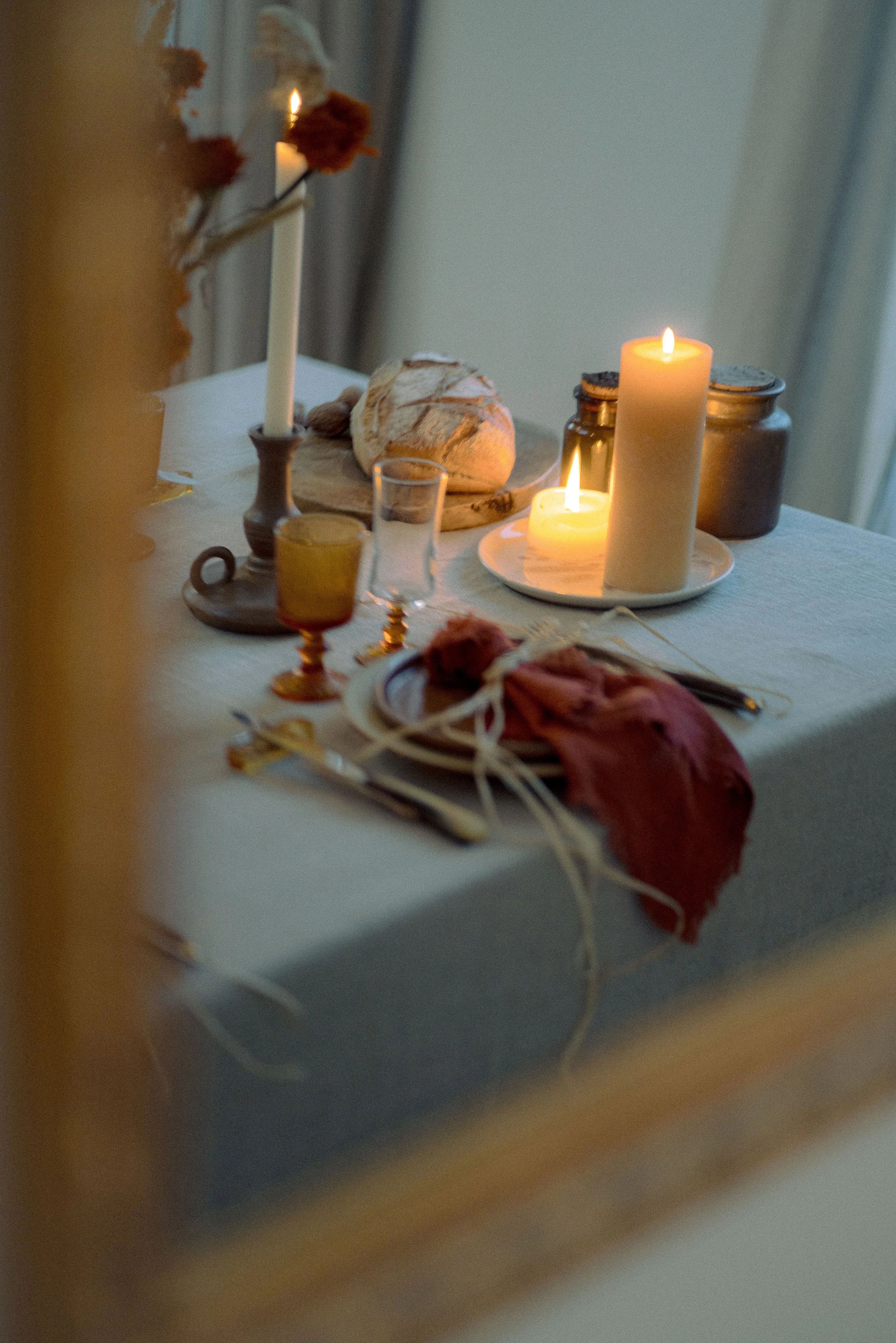Miroir, mise en table