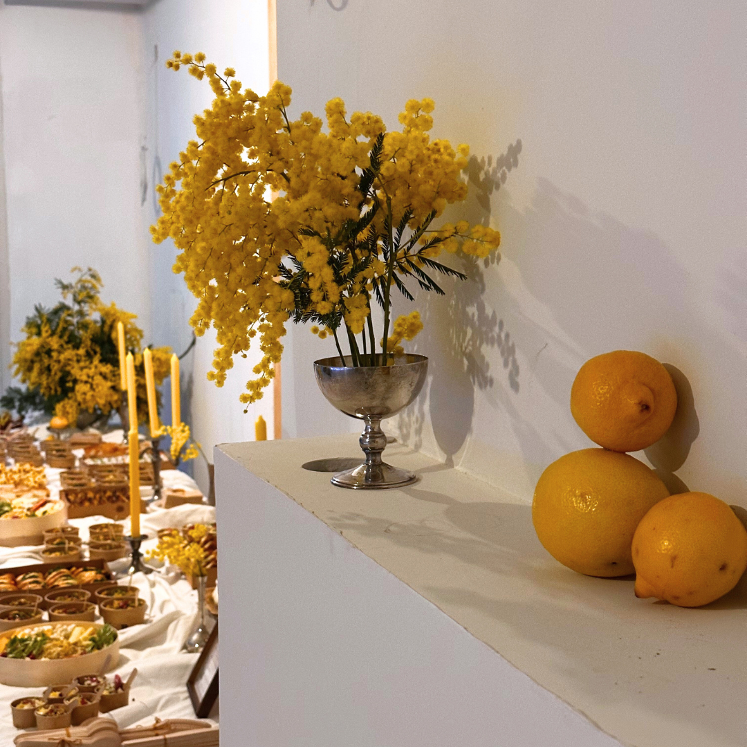 Set Design citron mimosa argenté