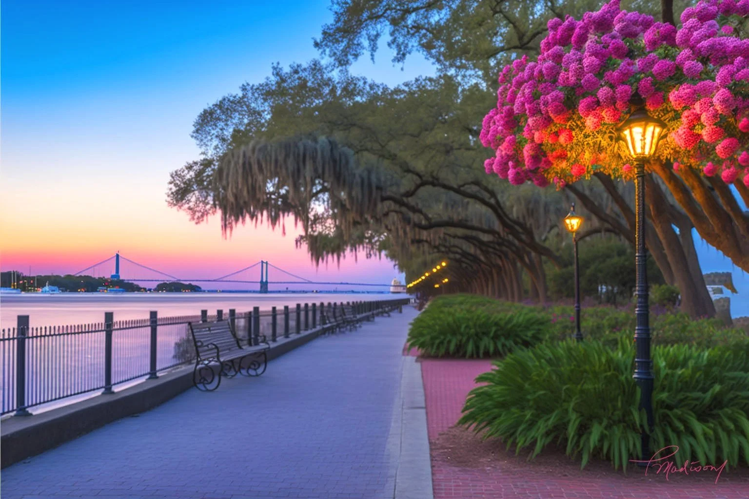 Riverwalk at Sunset