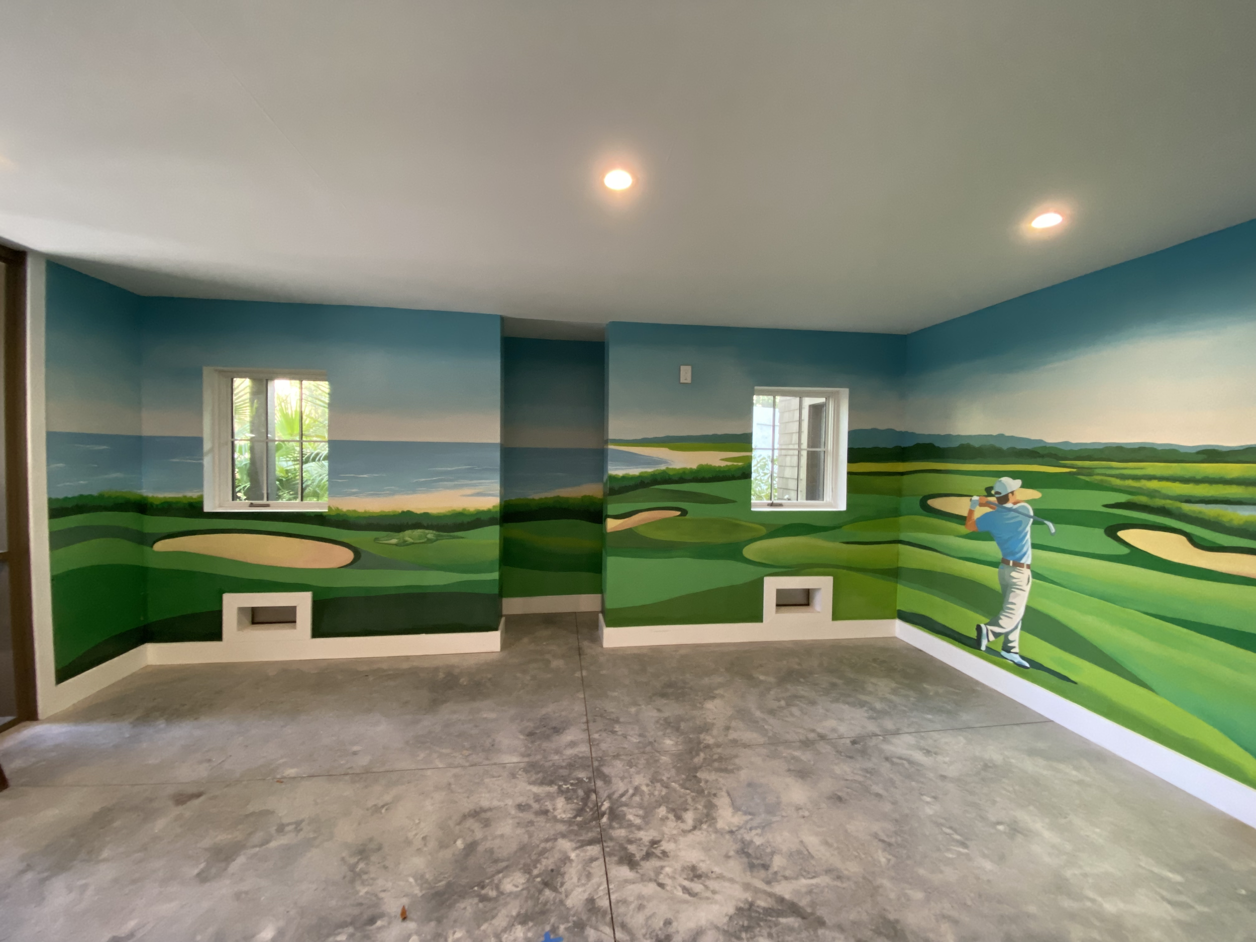 Golf Room Mural - *assisted GWP Murals