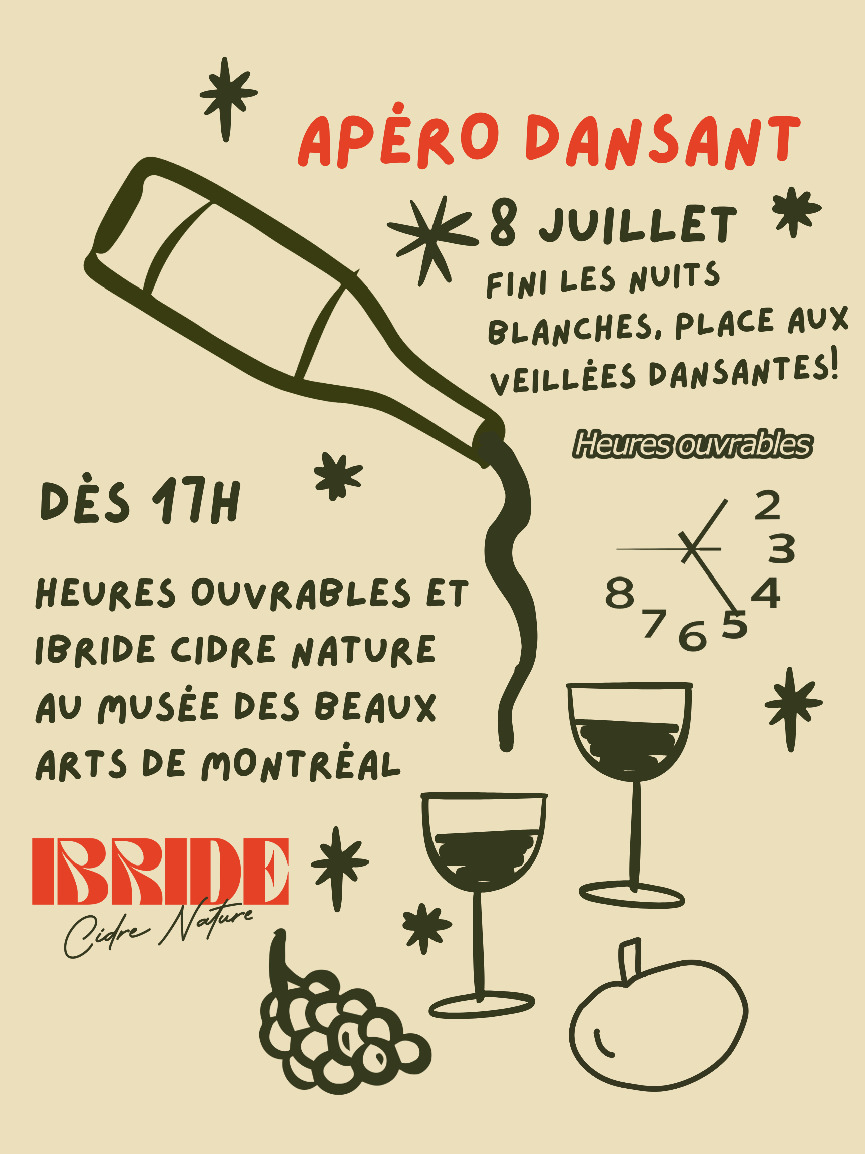 Heures ouvrables x Ibride cidre nature au MBAM