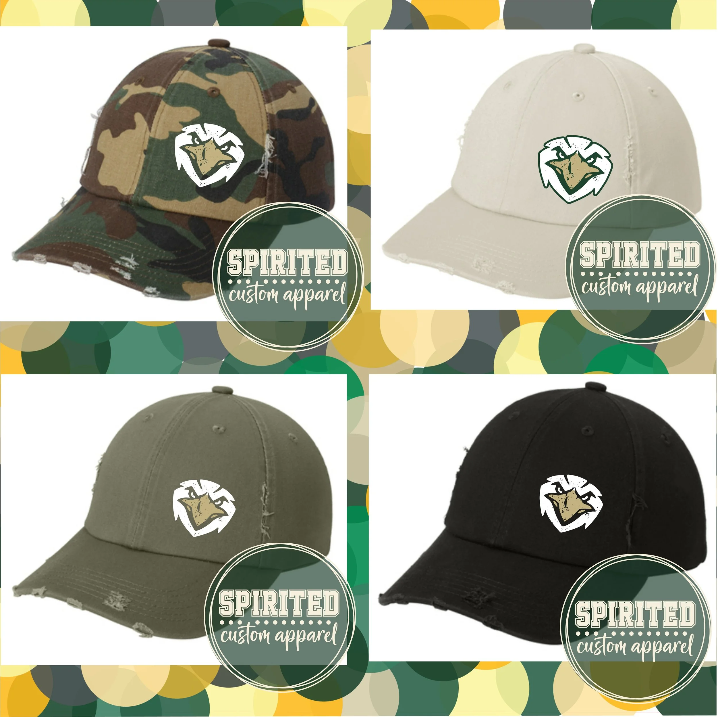 District Distressed Hat with Eagle