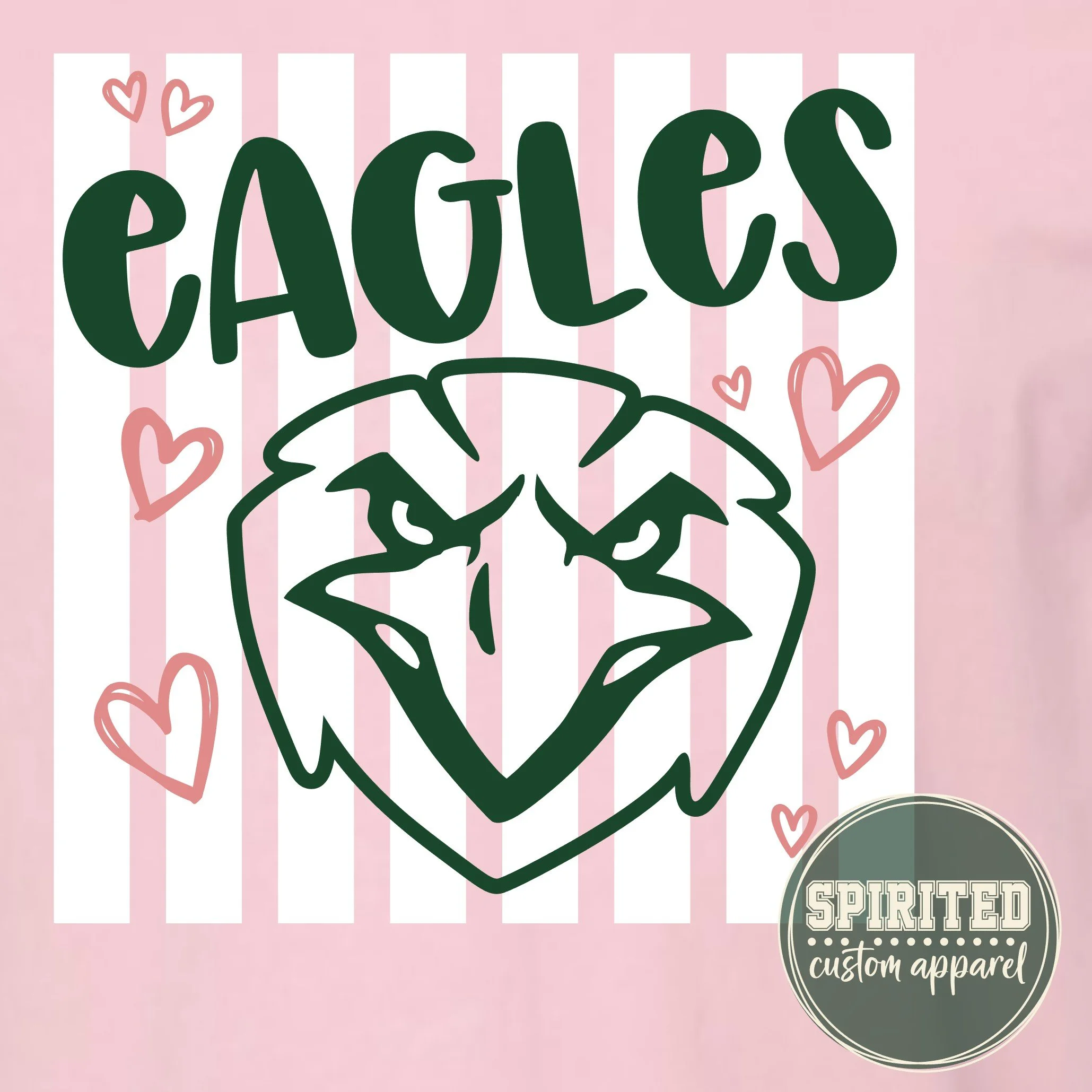 Striped Eagle on Pink