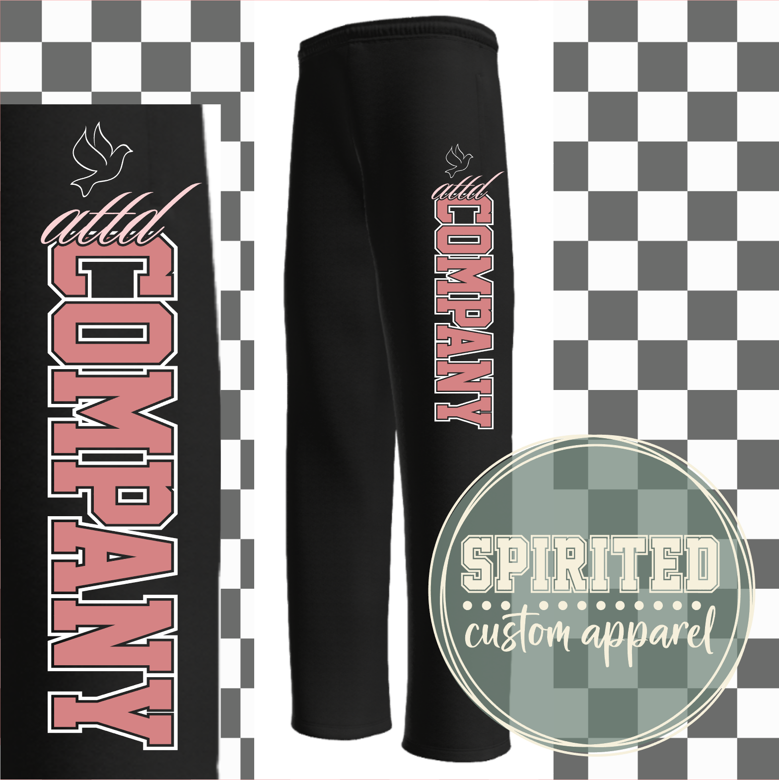 Large logo open bottom sweatpants