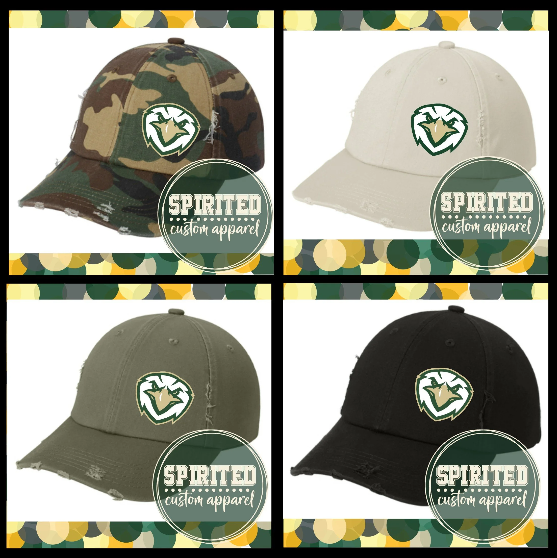 District Distressed Hat with Eagle