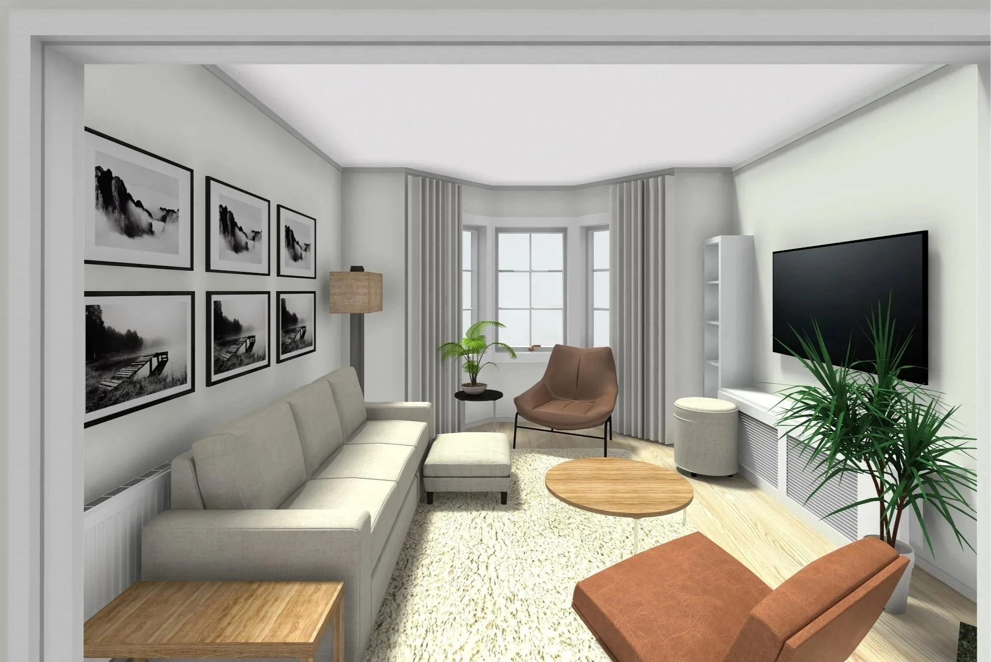 3D visualisation of a living room