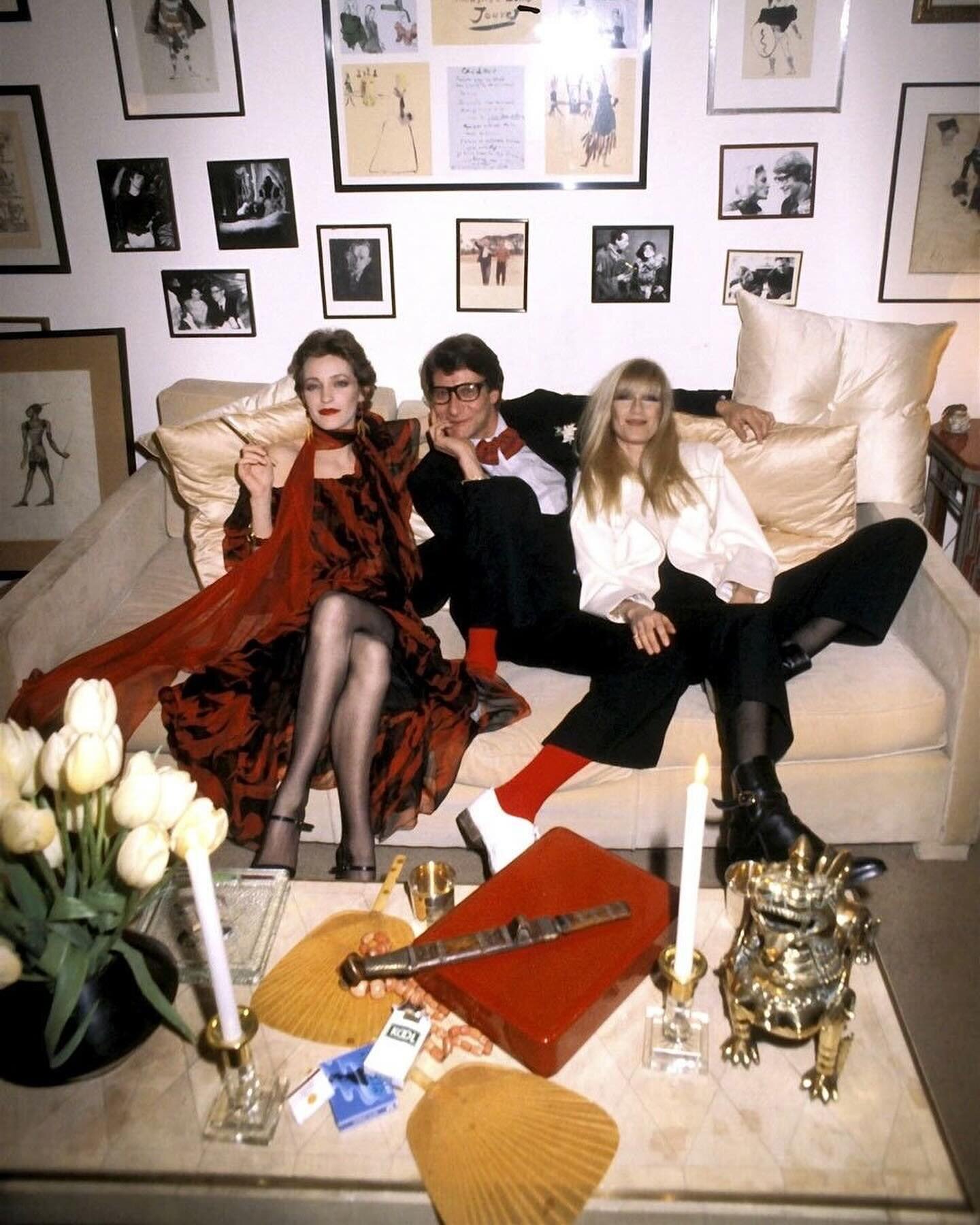 Yves Saint Laurent and his muses #iconic