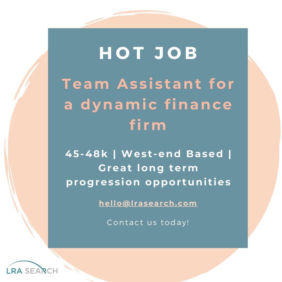 This is a great role for career-minded PAs who want to join a credible, well-known name in finance. Candidates must have 4+ years of comparable experience.⁠
⁠
#jobinterviews #hiring #recruitment #recruiters #recruiting #hiringnow #wearehiring #jobshi