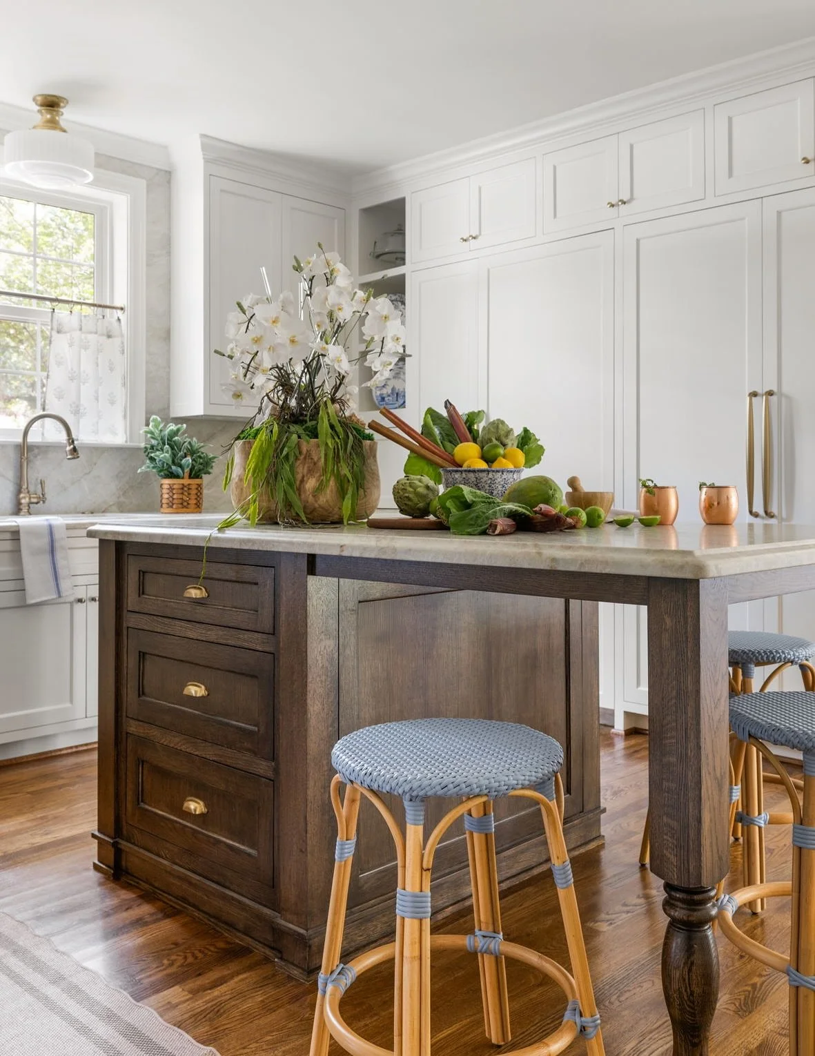 I think creating a space that is brand new but also the feel it has already been lived in is a balancing act. 

When designing this island for this new space you can just feel the warmth of the space come through as if it was a 100 year old furniture