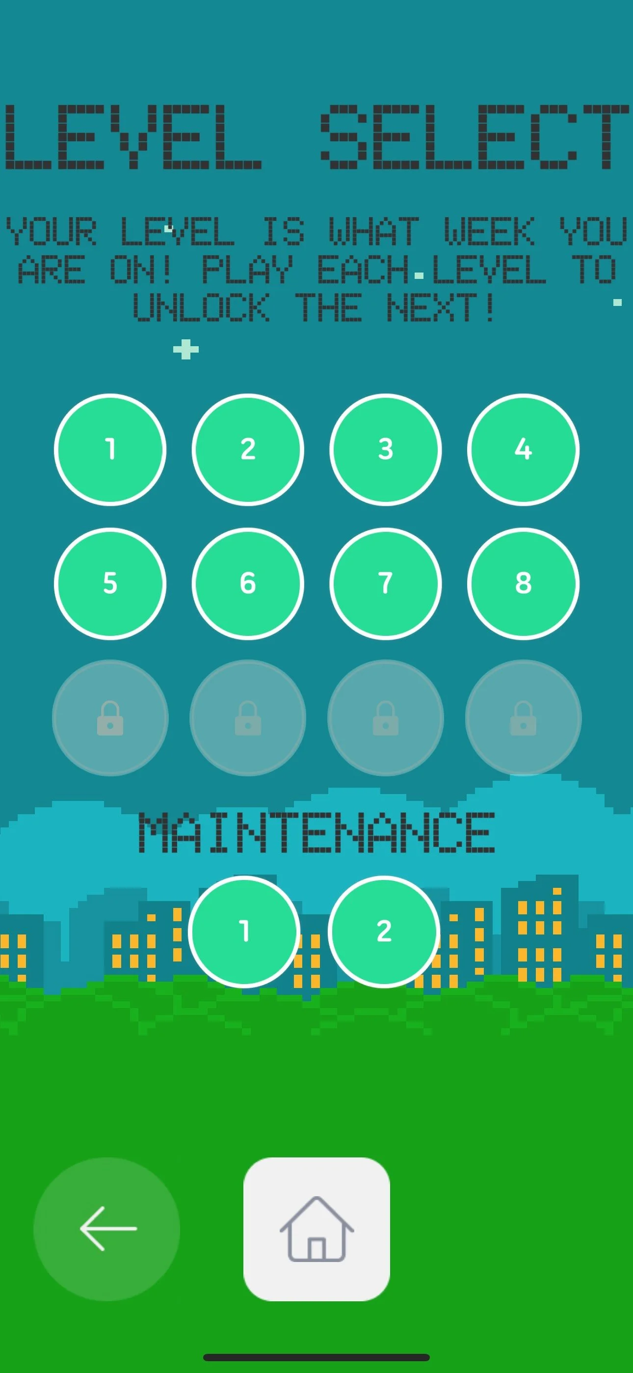 pfrx app level select screen