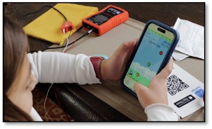 child utilizing the pfrx home device
