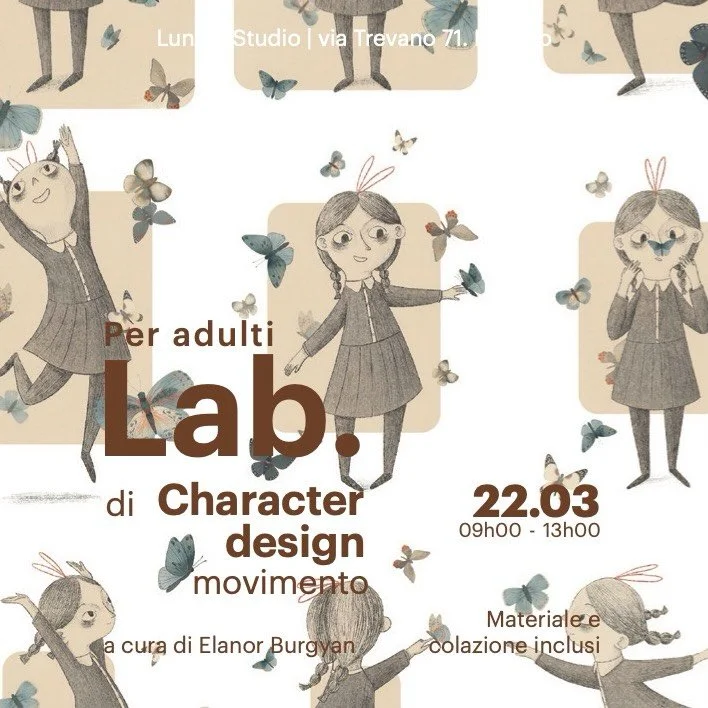 Lab. studio del personaggio 
/ posizioni in movimento 
a cura di @elanorburgyan 

In questo Lab. ci concentreremo sul disegno di personaggi in posizioni dinamiche, per imparare a dare movimento, energia e vitalit&agrave; alle figure.
Attraverso eserc