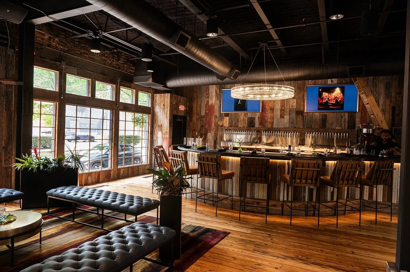 Spaces this glam deserve a dinner reservation. ✨🍷

At @one.eleven.hsv, we went bold with lighting and lush with greenery. The oversized chandeliers bring the drama, while the plants soften the space and deliver subtle division between dining spaces.