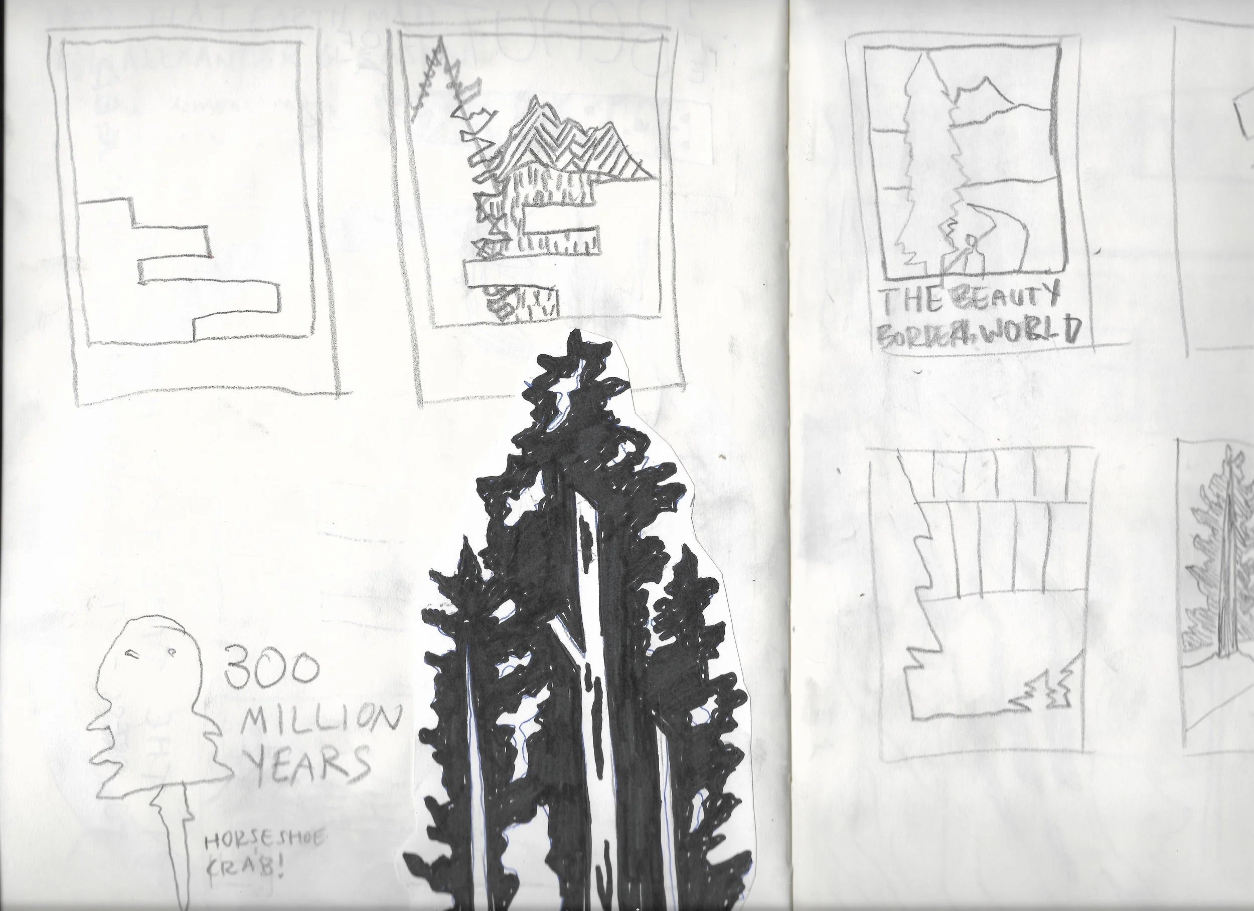 Sketch / planning - THE BEAUTY OF A BORDERLESS WORLD (August 2025) - made for Revolutionary Printmaking taught by Daniel Drennan ElAwar
