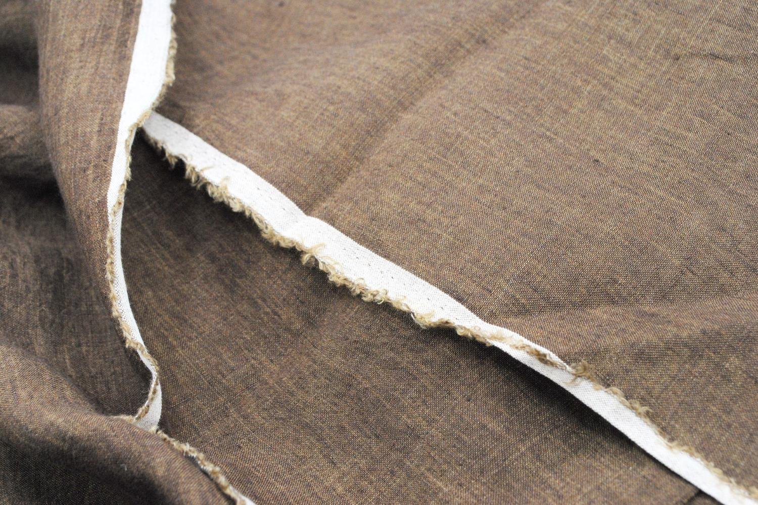 100% Linen Deadstock in Chestnut