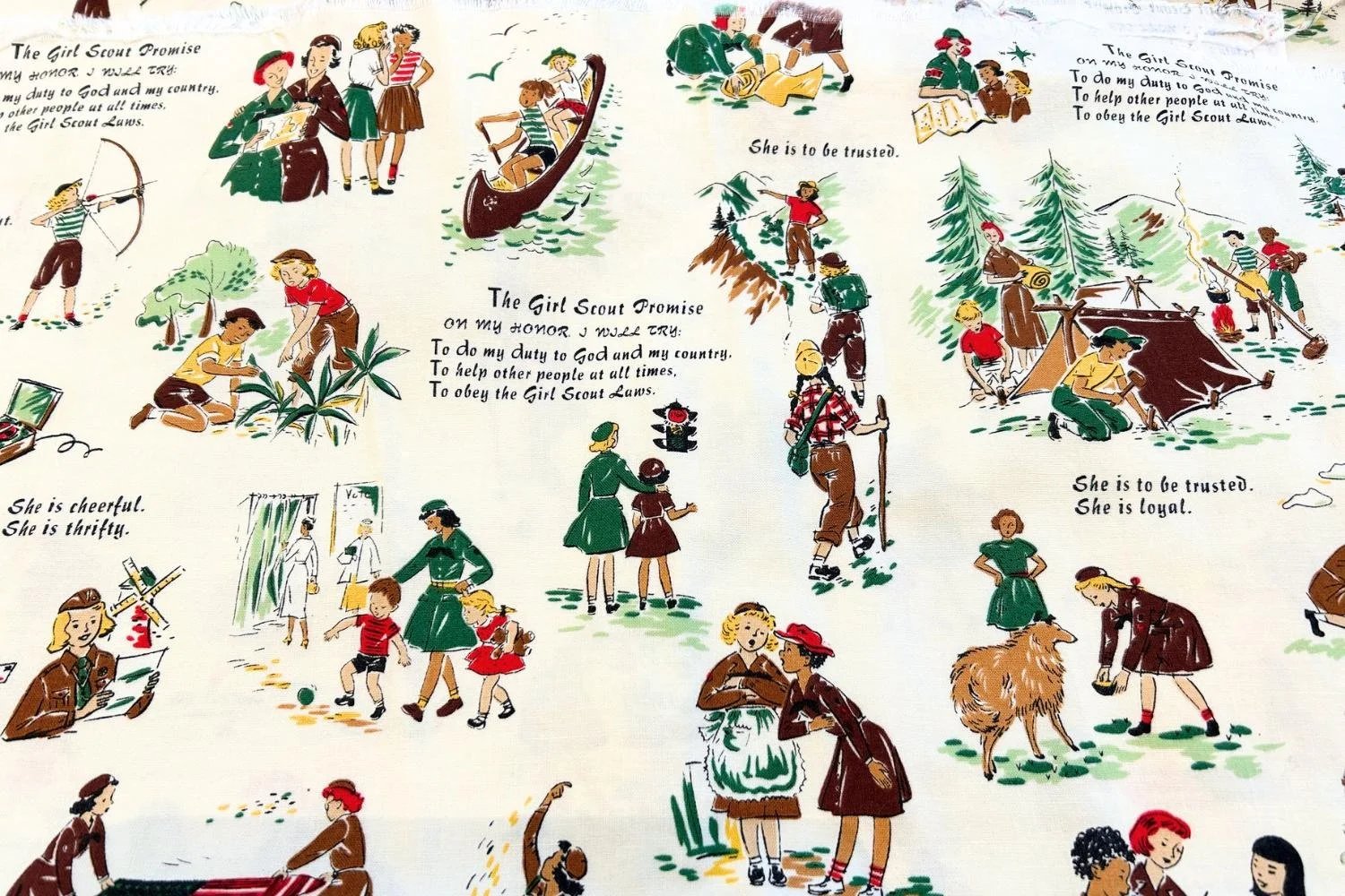Vintage Girl Scout Cotton