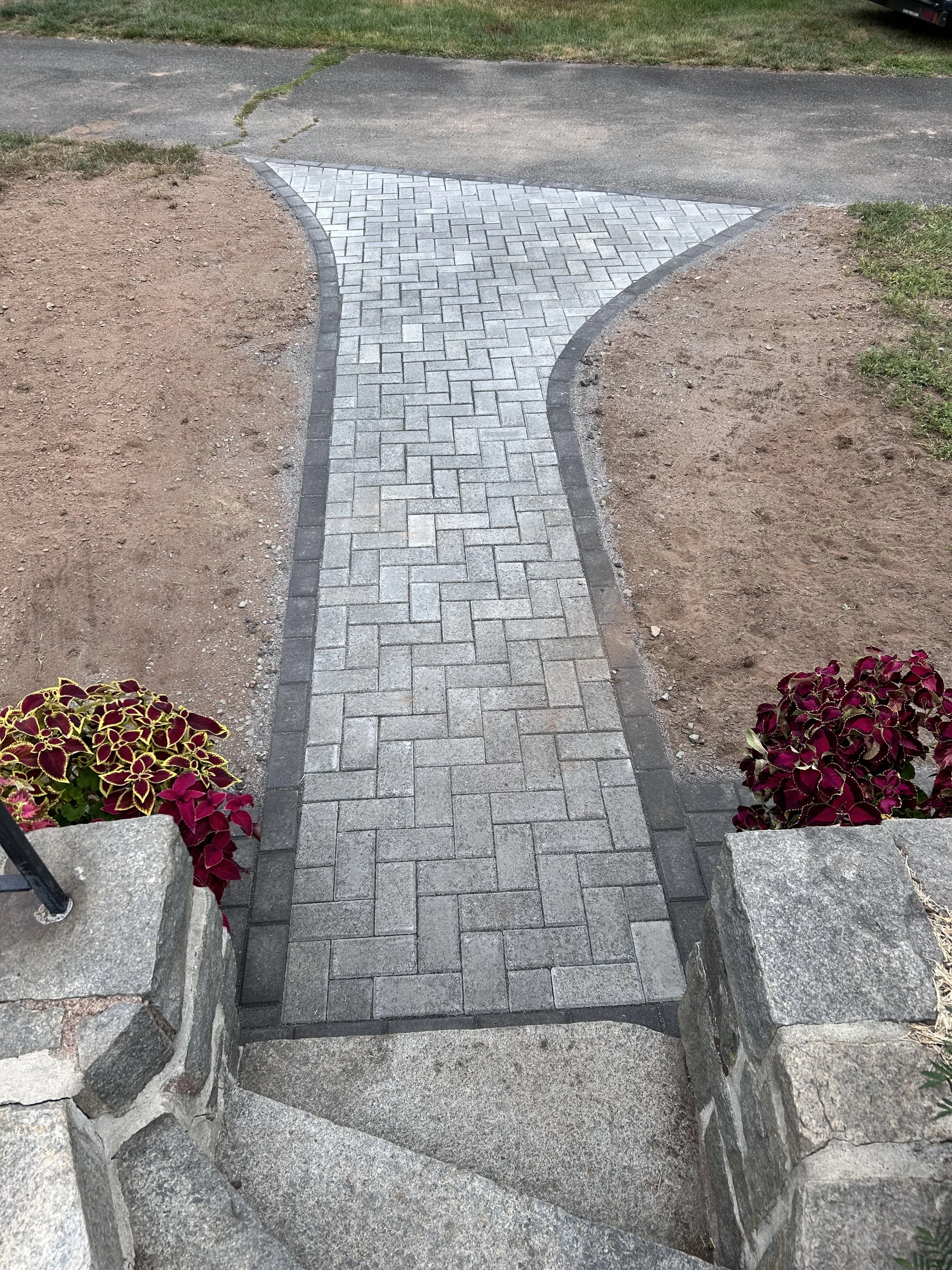 Cement Paver Walkway - Glastonbury 4