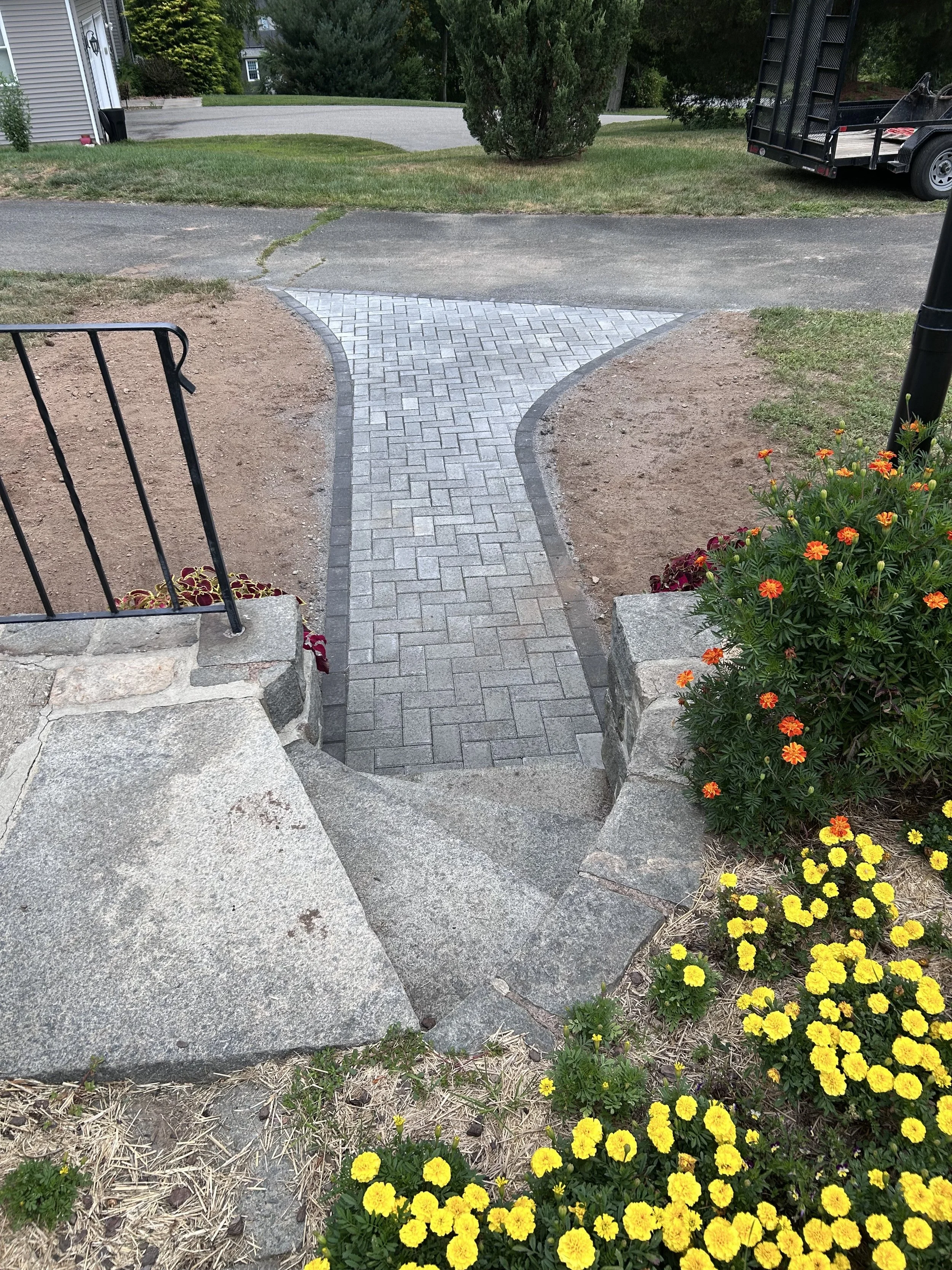 Cement Paver Walkway - Glastonbury 5