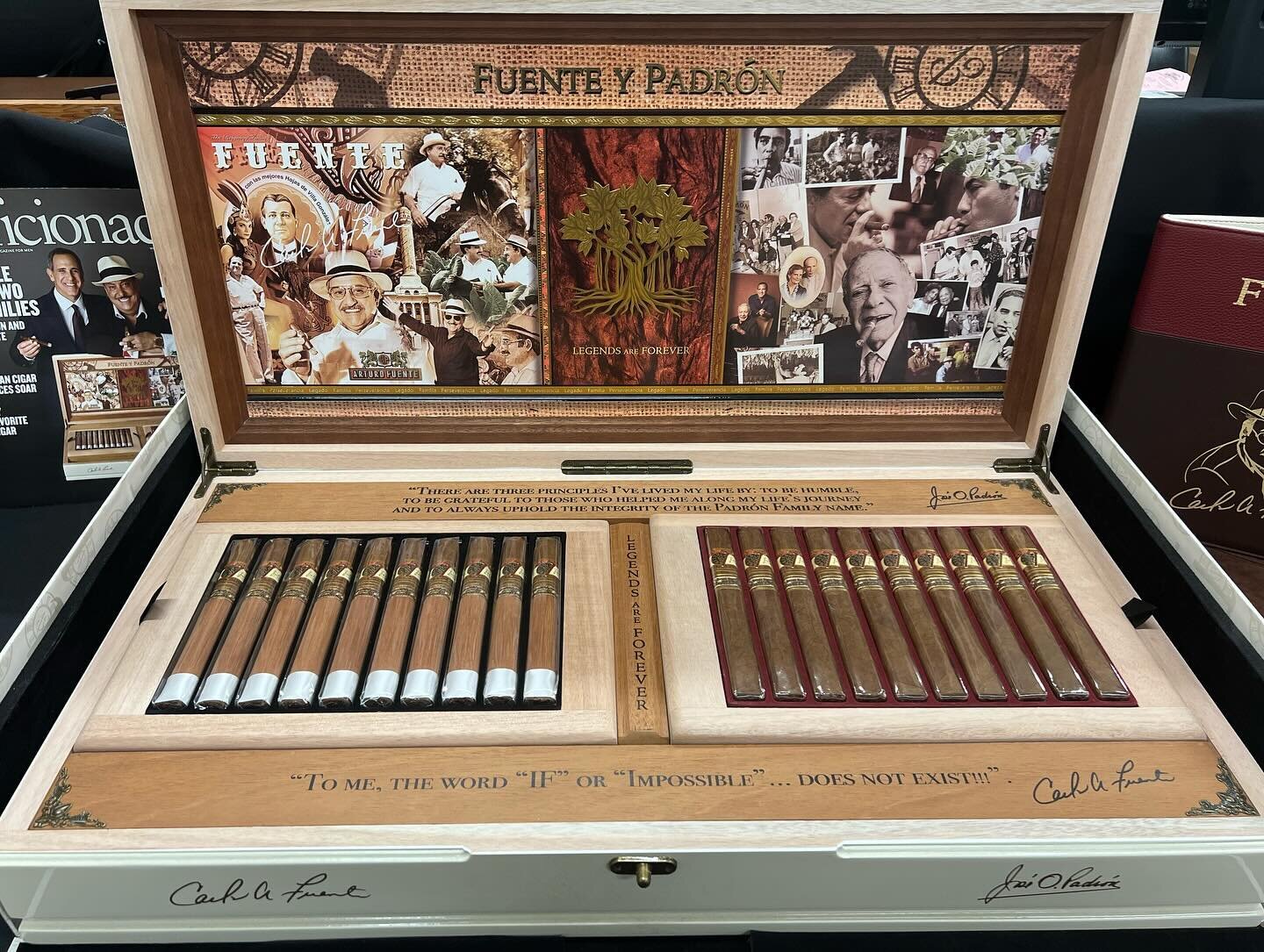 The @arturofuentecigars y @padroncigars Legends Collaboration has landed in San Antonio, TX! Available soon at Finck Cigars.