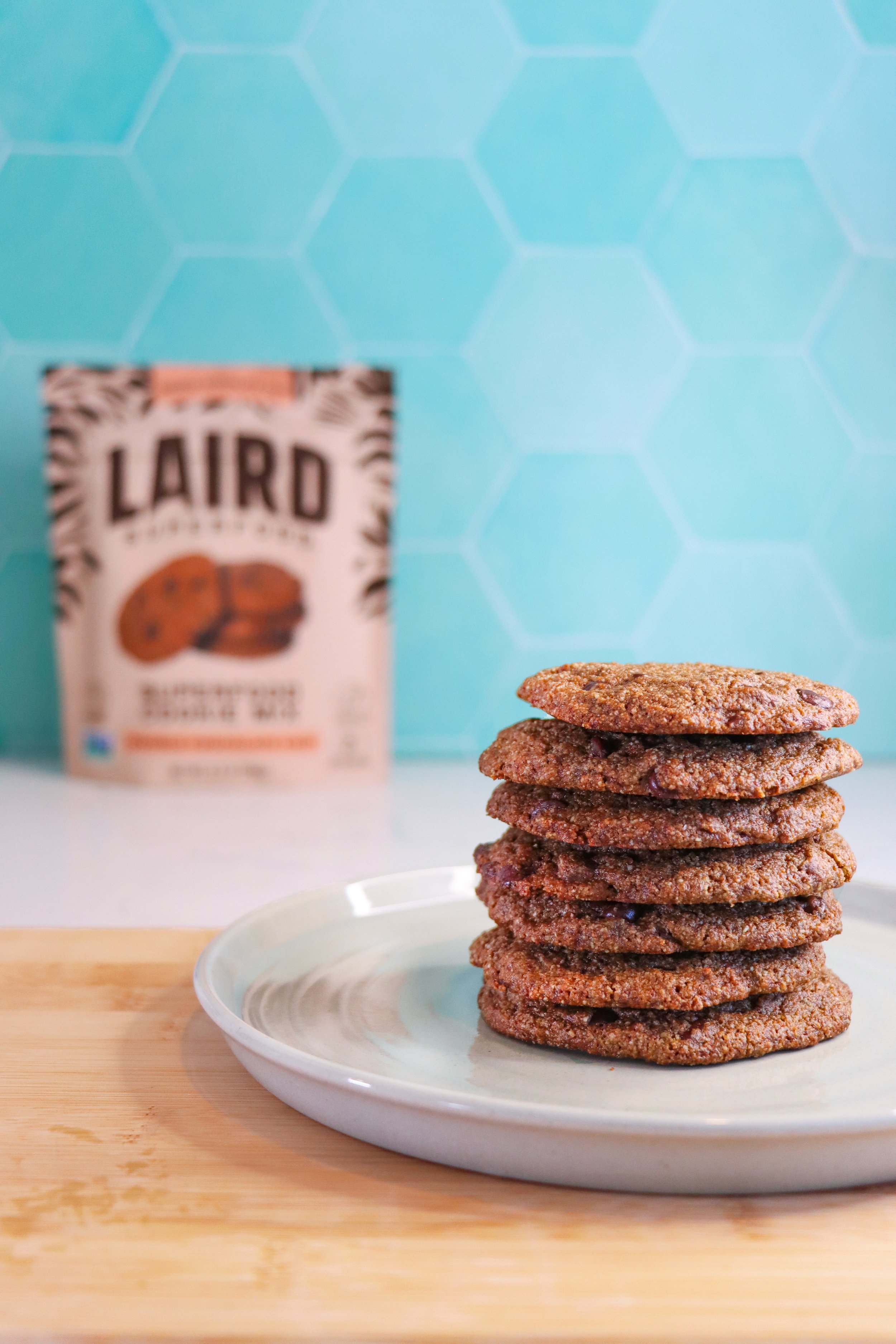 Cookie stacked teal tile butcher block.jpg