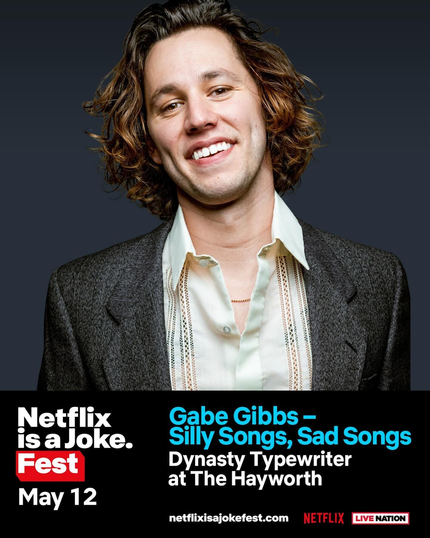 Yer boy will be a part of the @netflixisajoke fest this year! May 12 at @dynastytypewriter 🤘🏼
.
Tix are live. Link in bio. Use code GABE for access!
.
#comedy #netflixisajoke