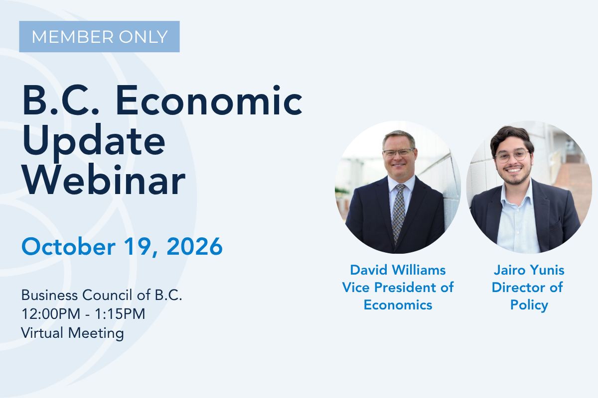 B.C. Economic Update Webinar with David Williams &amp; Jairo Yunis