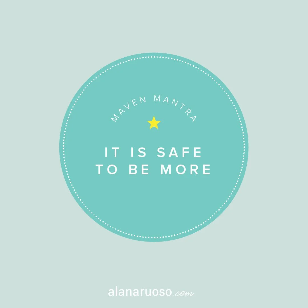 ⭐ Maven Mantra ⭐ Let&rsquo;s begin the day with words that affirm our potential and build a positive mindset. ⁠
⁠
It is safe to be more ❤️ How does this feel in your nervous system? Our capacity to hold 'more' and abundance is key⚡️⁠ ⁠
⁠
To your brav