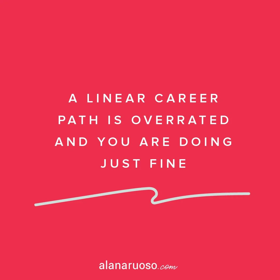 The idea that your career should be straight and simple and go from A to B to C is not realistic. It rarely happens that way. And thank goodness for that! Everyone needs to be shaken up here and there in order to get back to one's passions, core valu