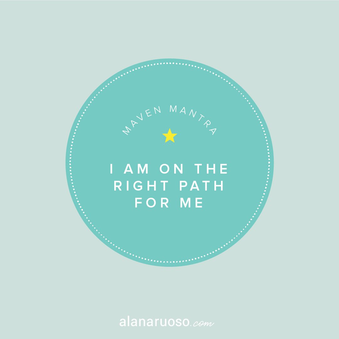 ⭐ Maven Mantra ⭐ Let&rsquo;s begin the day with words that affirm our potential and build a positive mindset. ⁠
⁠
I am on the right path for me ❤️ Not everyone is meant to work in excel and wear a navy power suit 👔⁠
To your brave success!⁠
.⁠
.⁠
.⁠

