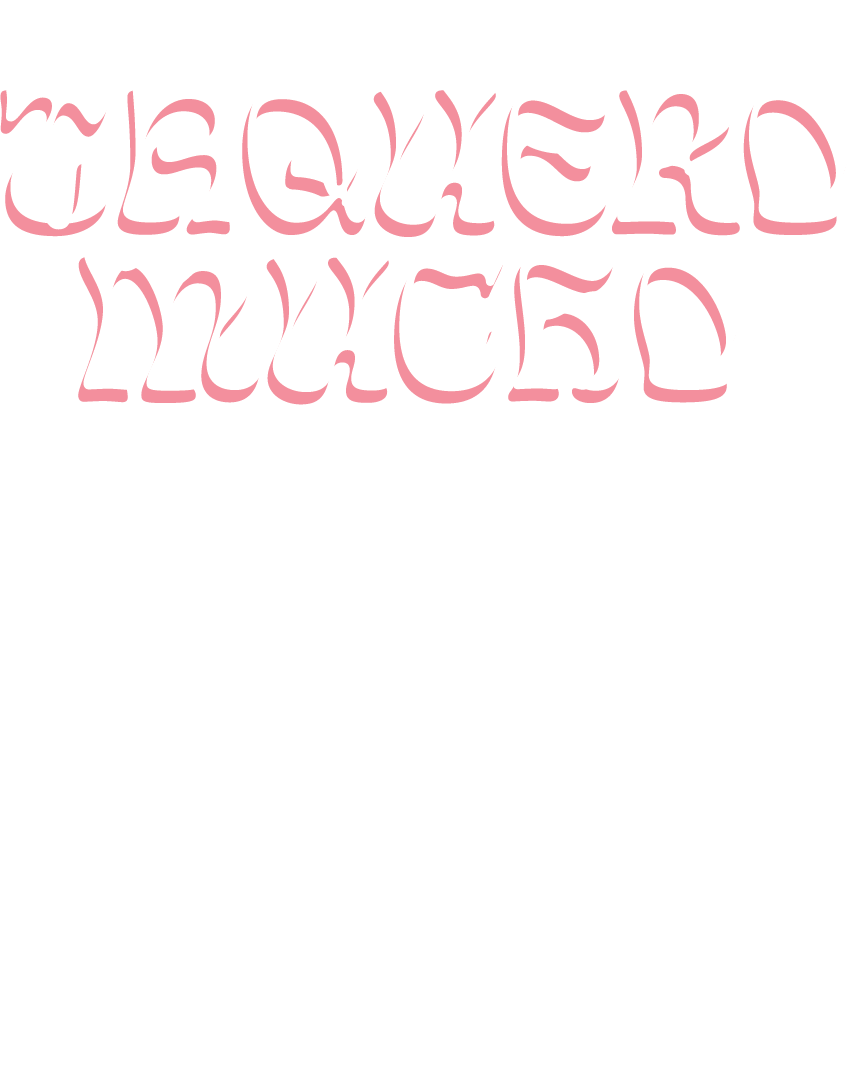 Text reading 'TEQUERO MEXICO' above a line drawing of a taco with lettuce and sauce, with rays emanating from the taco.