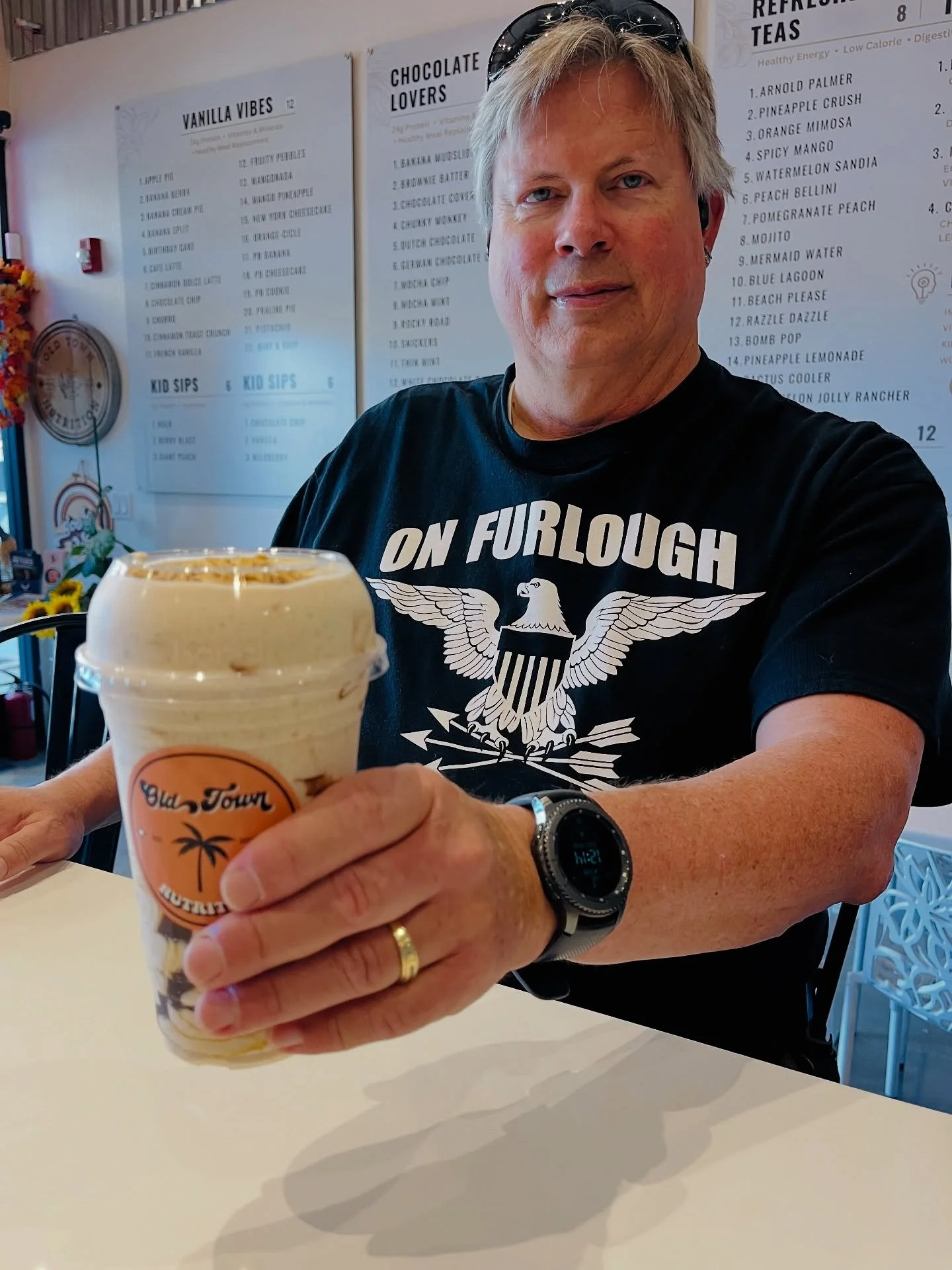 Will work for shakes &amp; Teas!!! 
We love our customers ❤️

#furlough #oldtownnutrition #workhardplayhard #oldtownnutrition 
#temecula 
#godblessamerica