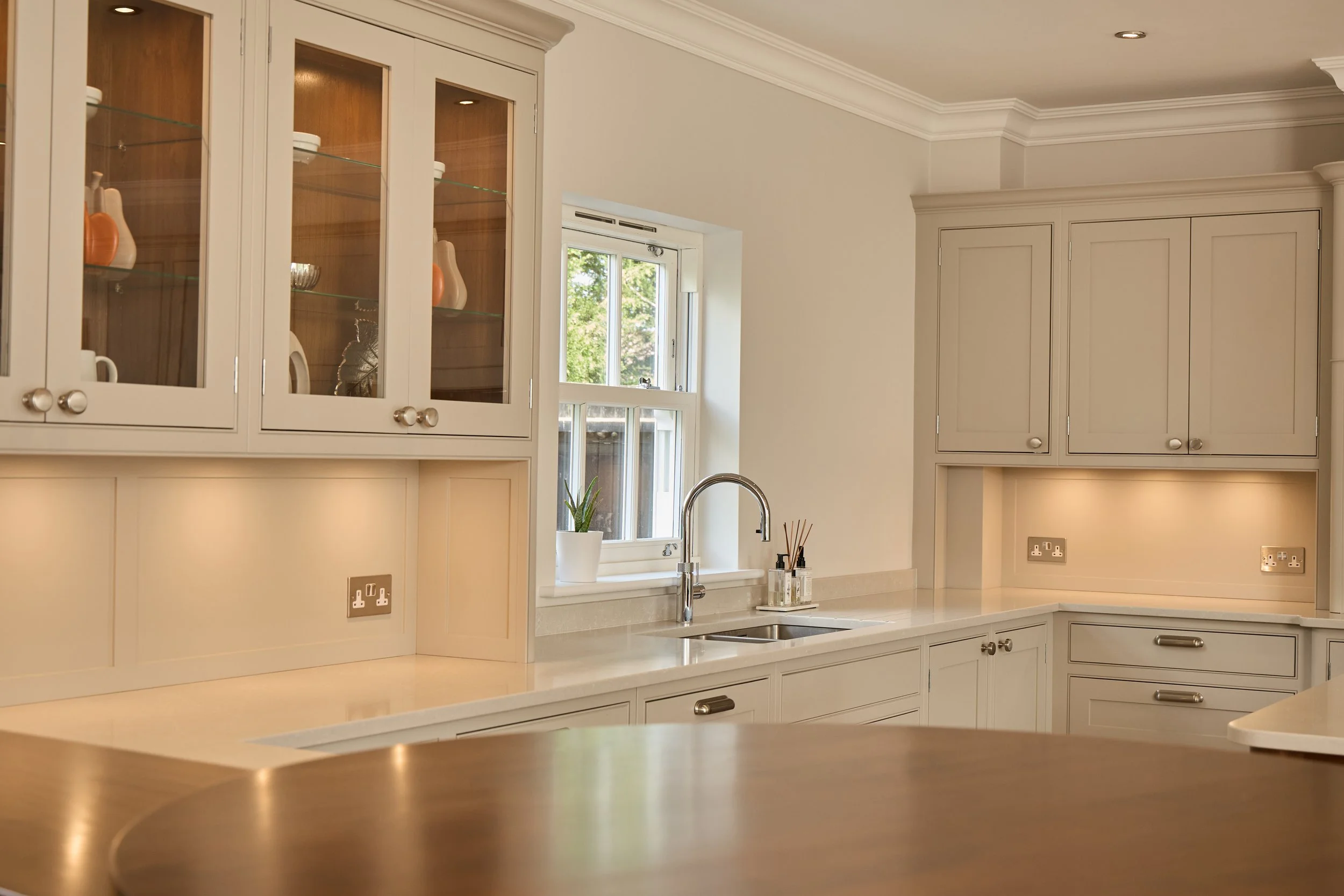 Sink and display cabinetry