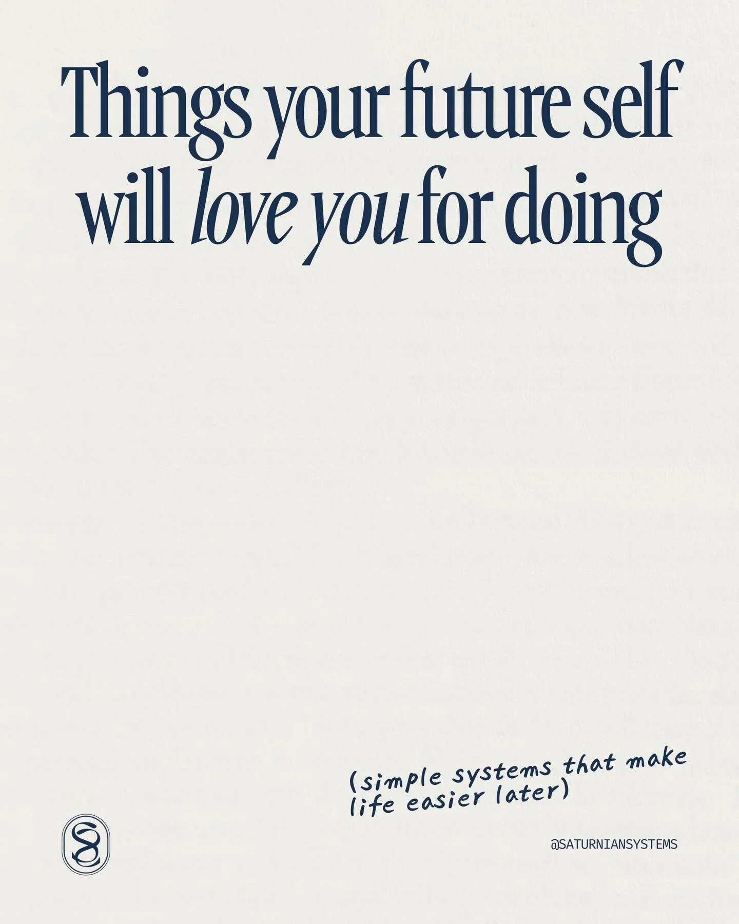 Your future self isn&rsquo;t begging you to work harder.

They&rsquo;re begging you to stop reinventing the wheel every week.

A lot of overwhelm in business doesn&rsquo;t come from the work itself, but from constantly having to figure things out aga