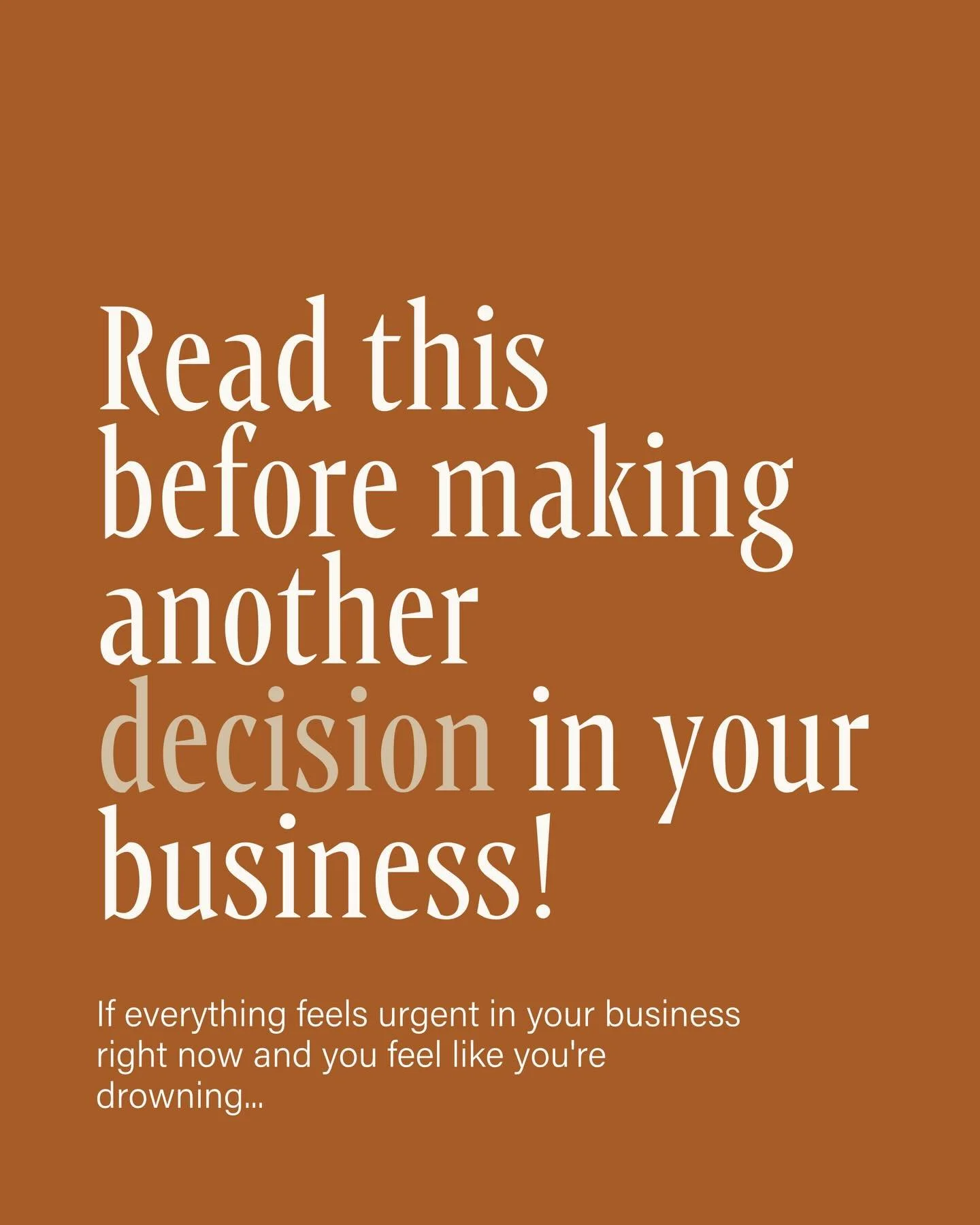 If you&rsquo;ve been bouncing between half-finished tasks and ending the day wondering what you actually did&hellip; this is for you.

When everything feels important, nothing feels clear.

And when nothing feels clear, you either:
&ndash; freeze
&nd