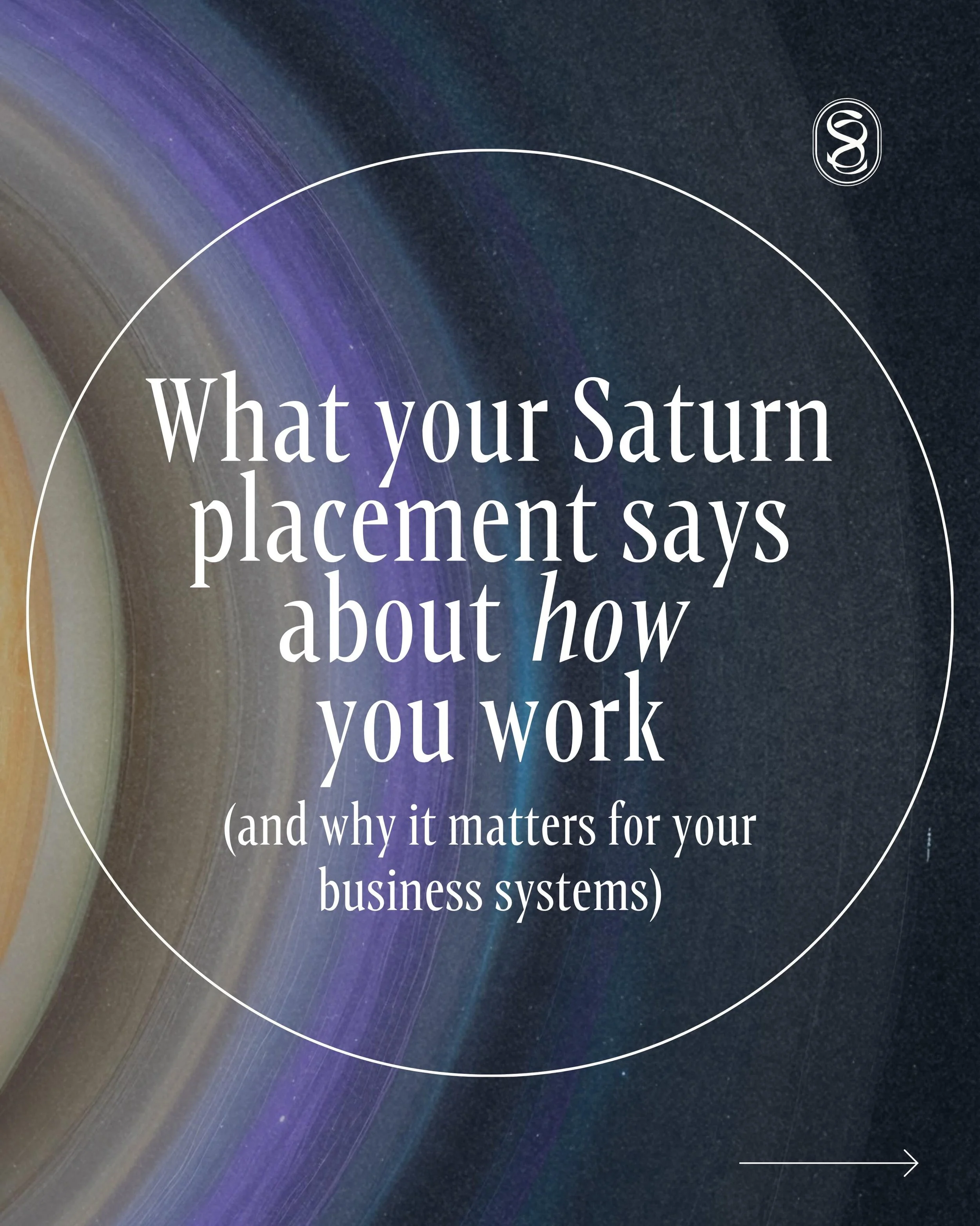 Okay, hear me out &rarr; your Saturn placement might be the reason you either love building systems or completely resist them!

Saturn is the planet of structure, discipline, and long-term growth. (Which is, yes, exactly why I named my business after