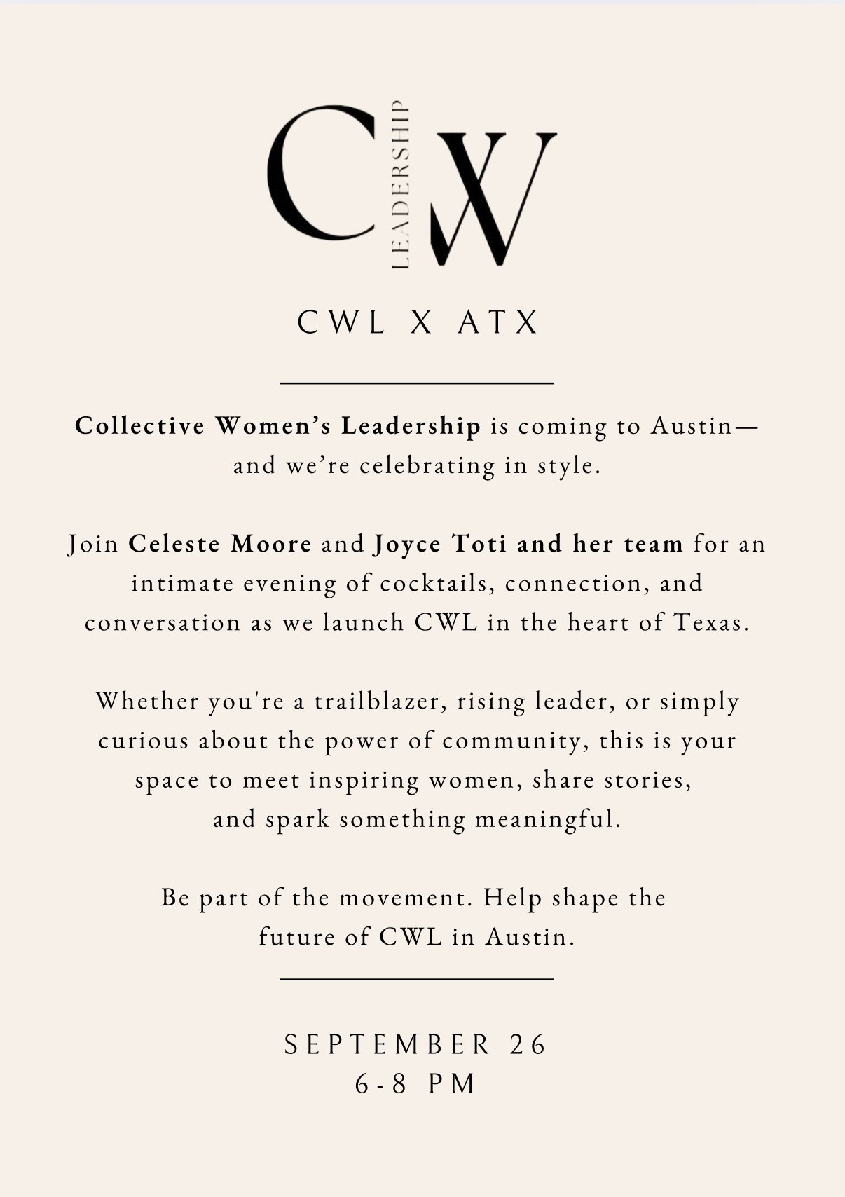 CWL X ATX Cocktail Connect