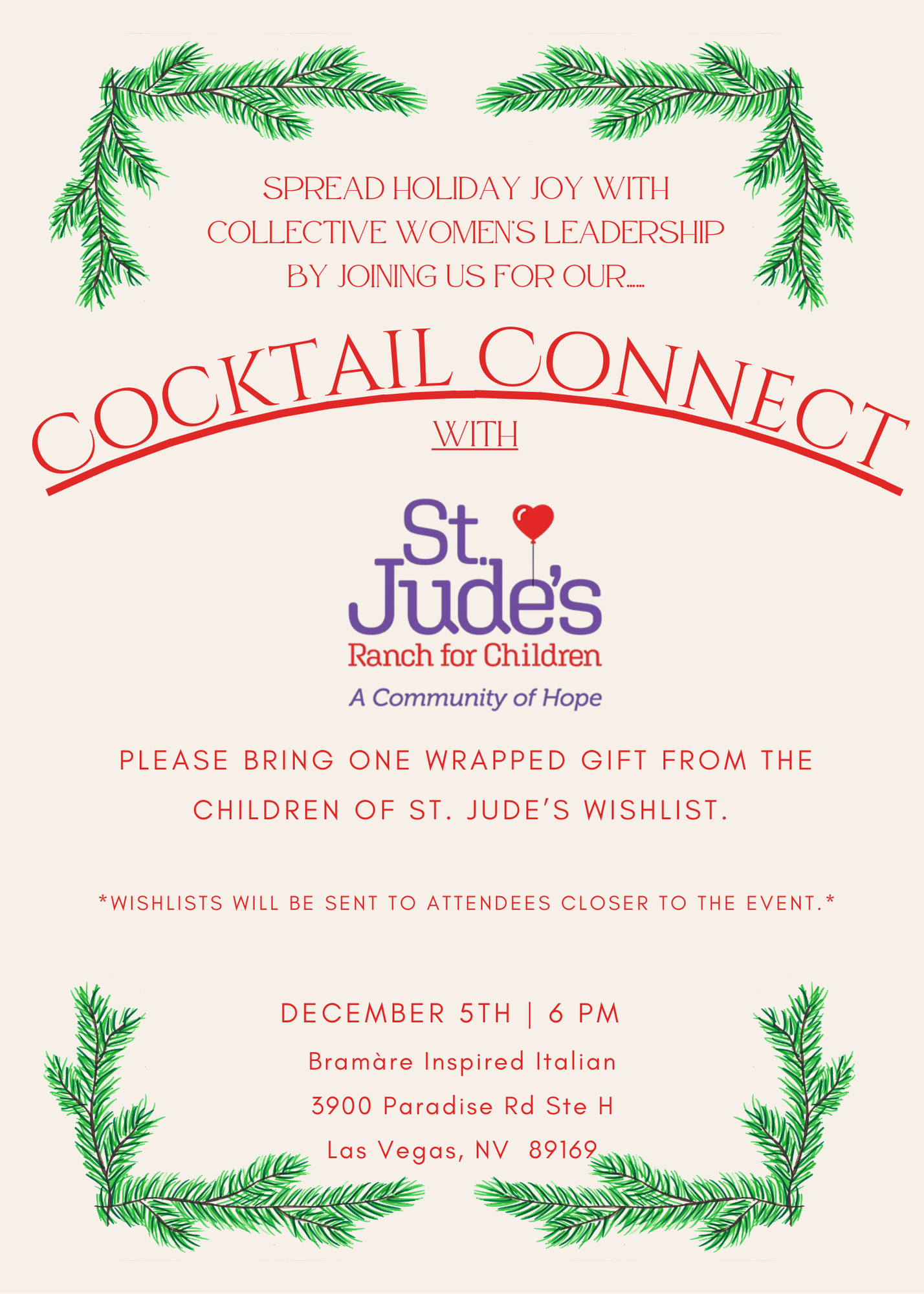 CWL Holiday Cocktail Connect with St. Jude's Ranch