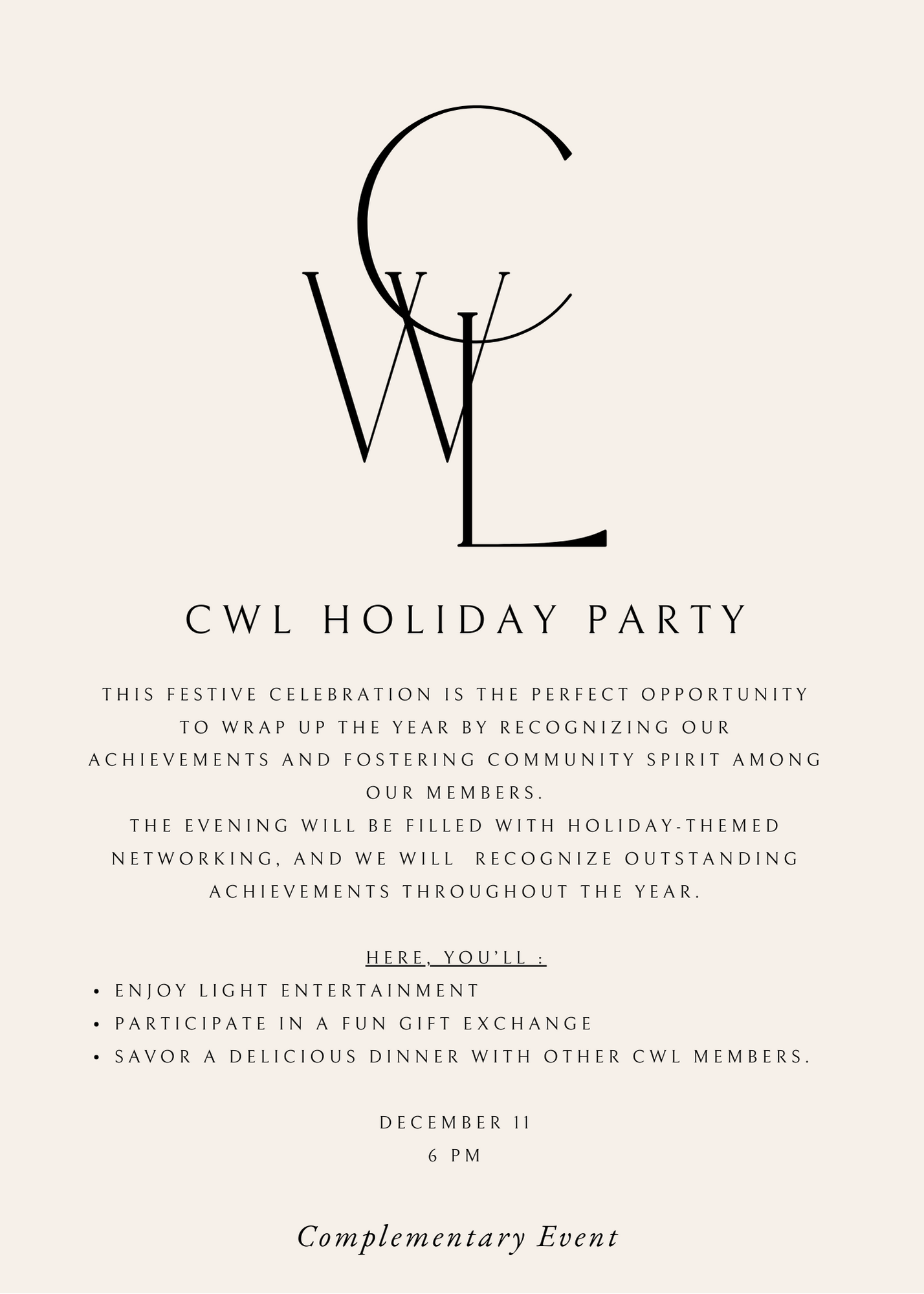 Collective Women's Leadership Holiday Party!