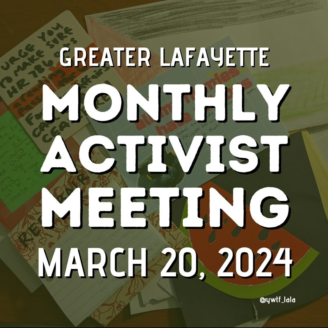 Join us for our March Activist Meeting on Wednesday, Mar 20th, from 7-9pm. We&rsquo;ll be meeting in person, so don&rsquo;t forget to wear your mask! 

Current activists &mdash; check your email for meeting location. 

Not a member yet? DM us for inf