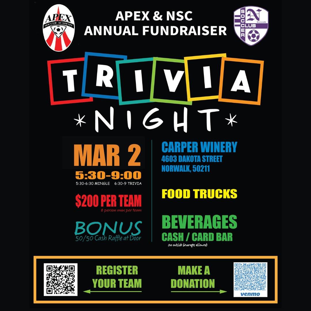We are super excited to host the Annual Trivia Night again this year @carperwinery 
It is this Saturday, March 2! 💥

We still have room for 2 more teams. If you're looking to connect with others to fill a team, please comment below!

Special thanks 