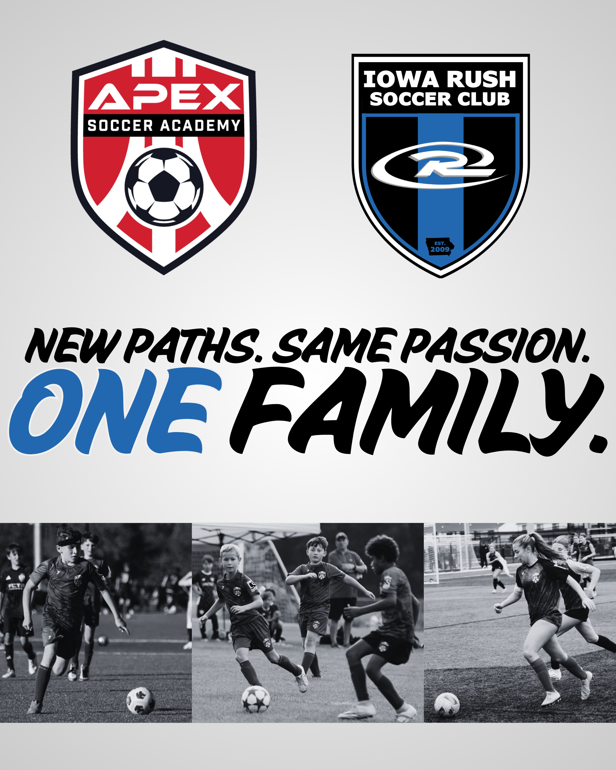 Apex Soccer Academy and Iowa Rush Soccer Club Unite to Strengthen Player Development